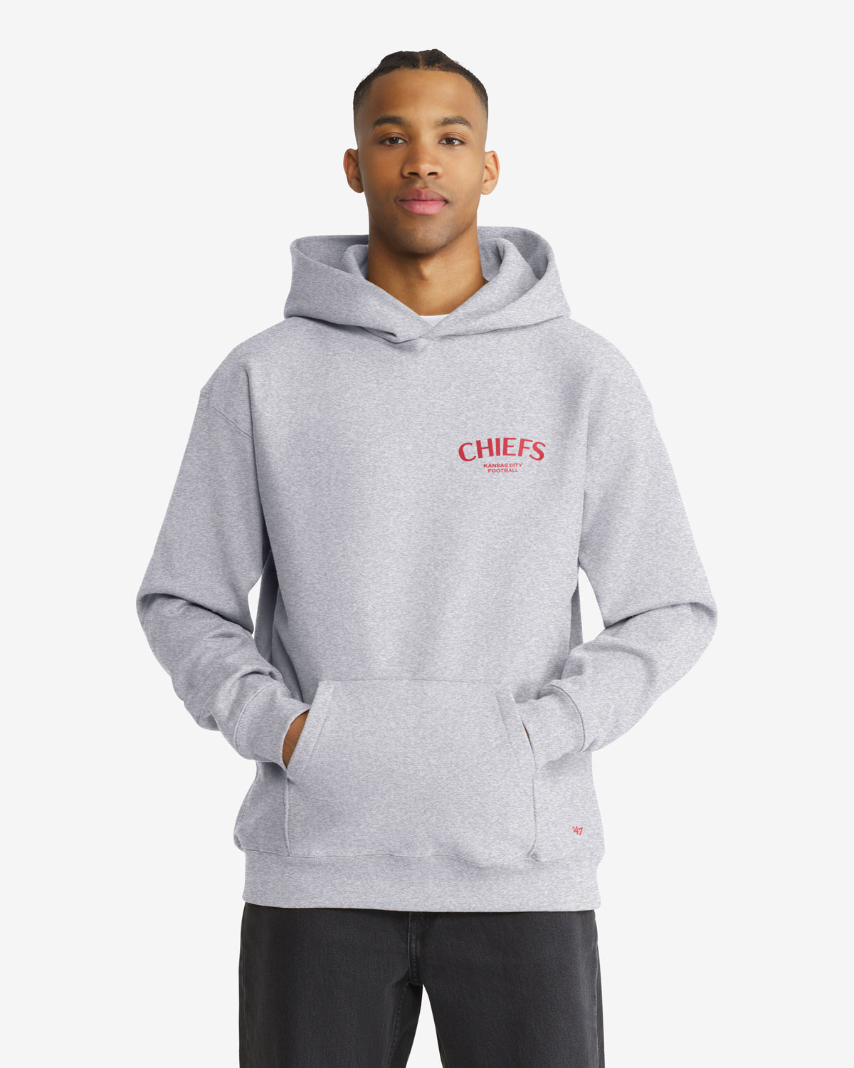 47-foundation-chiefs-constantine-hood-hoodie-quartz-grey-fleece image 2