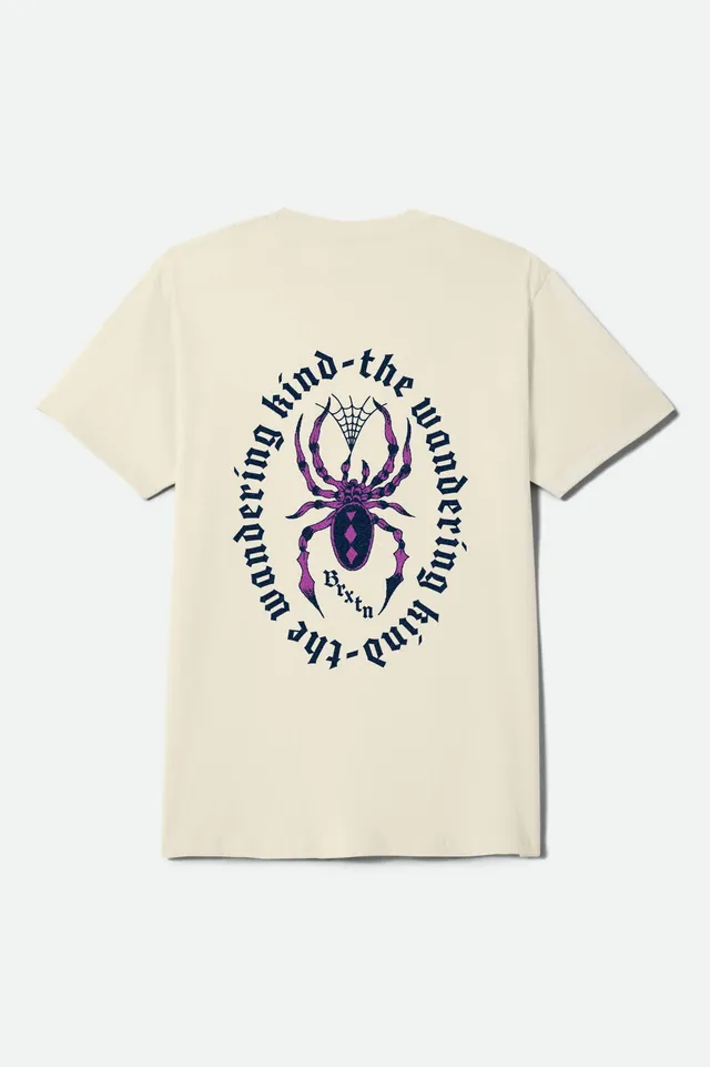 brixton-beasley-t-shirt-cream-spinne-baumwolle image 1