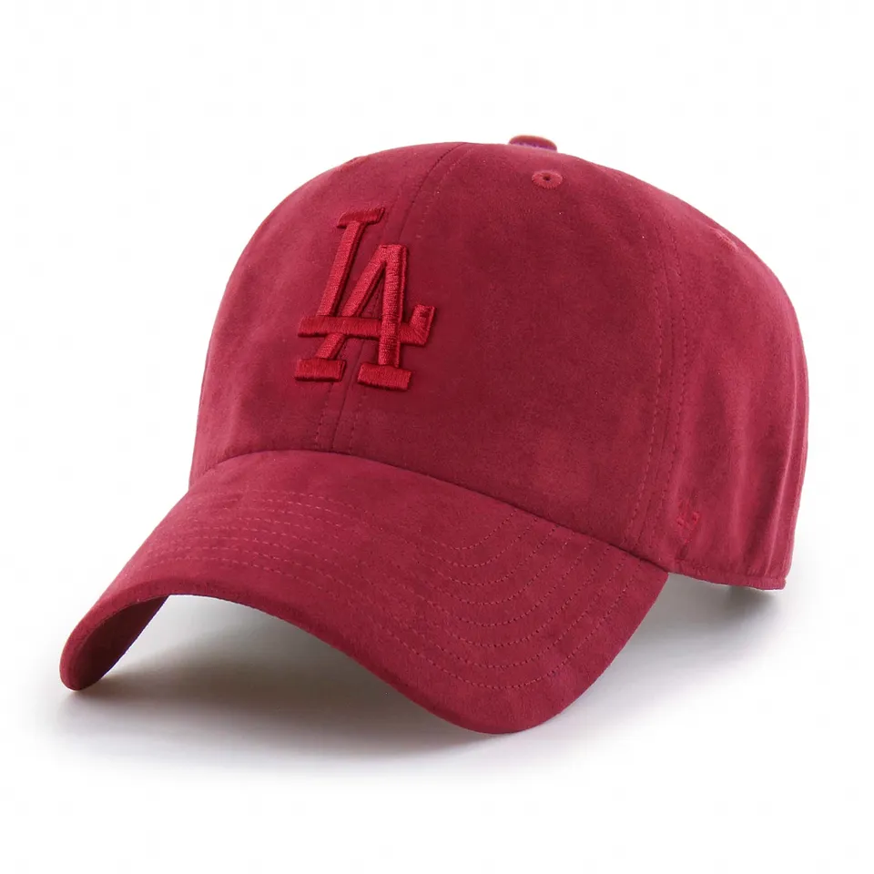 47-brand-clean-up-la-dodgers-ballpark-suede-cap-razor-red image 1