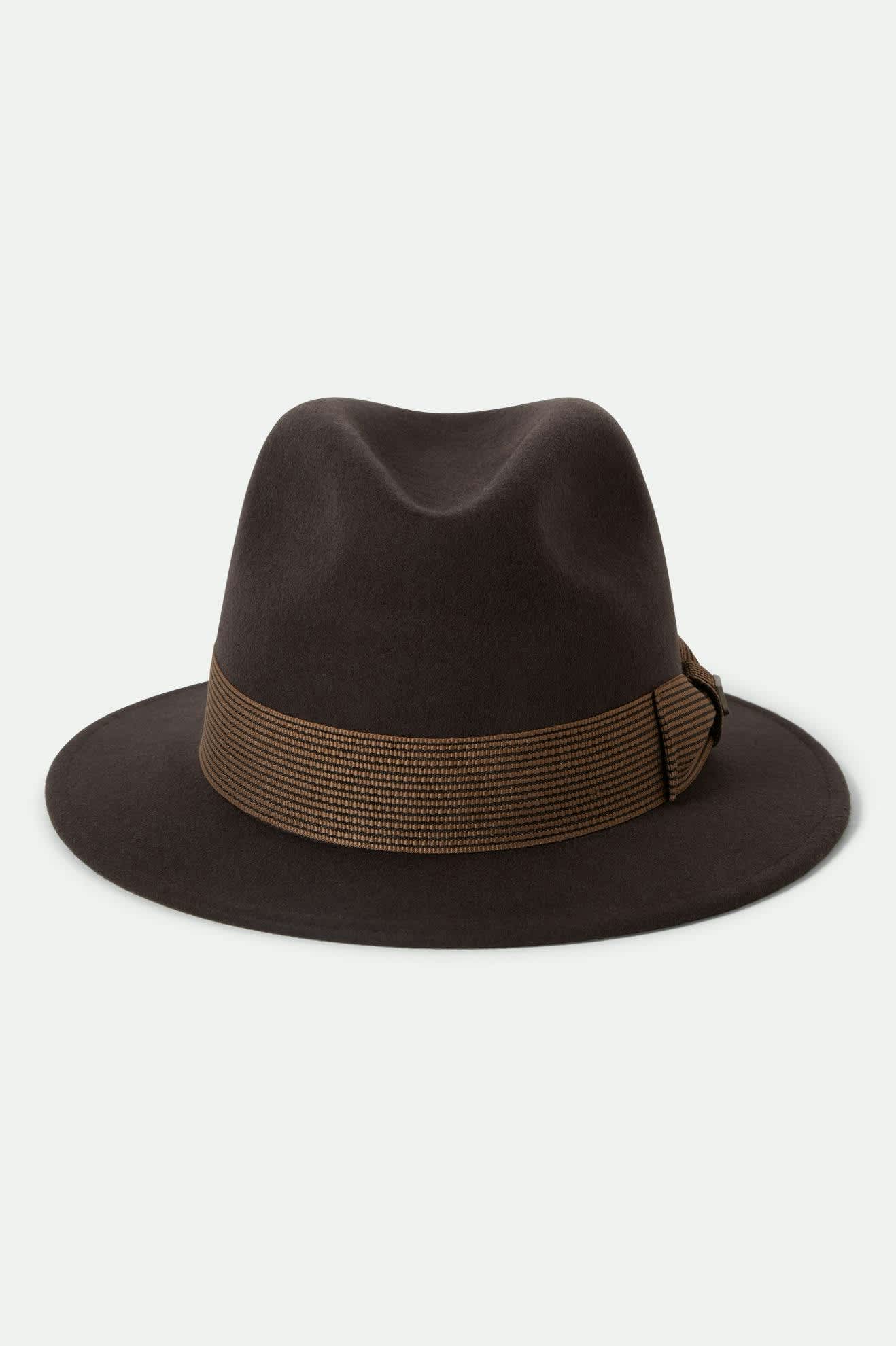 brixton-roma-fedora-hut-chocolate-bronze-wollfilz image 2