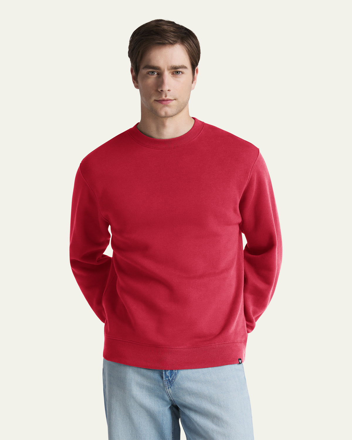 47-headline-crew-basics-sweatshirt-rot-herren-uni image 1