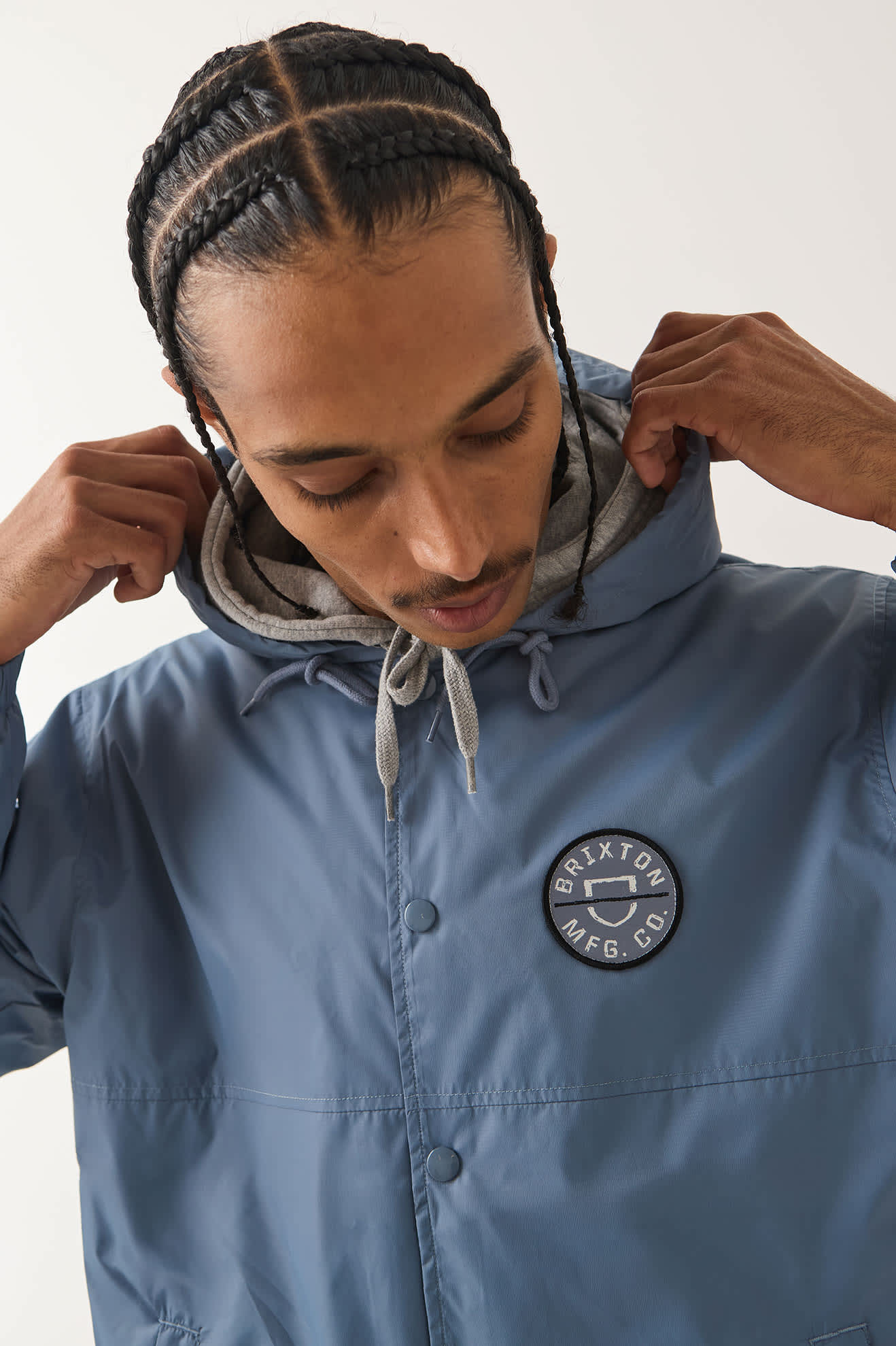 brixton-claxton-lightweight-jacke-kapuze-slate-blue image 5