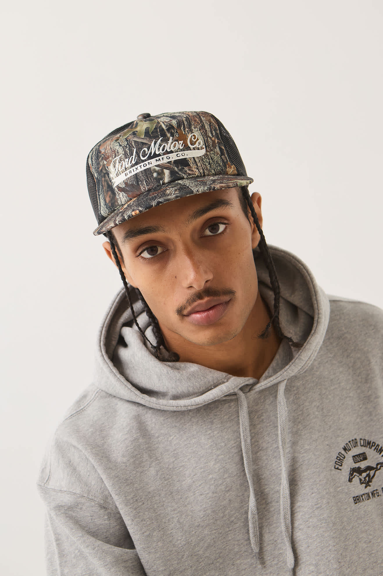 brixton-ford-trucker-cap-boxwood-green image 5