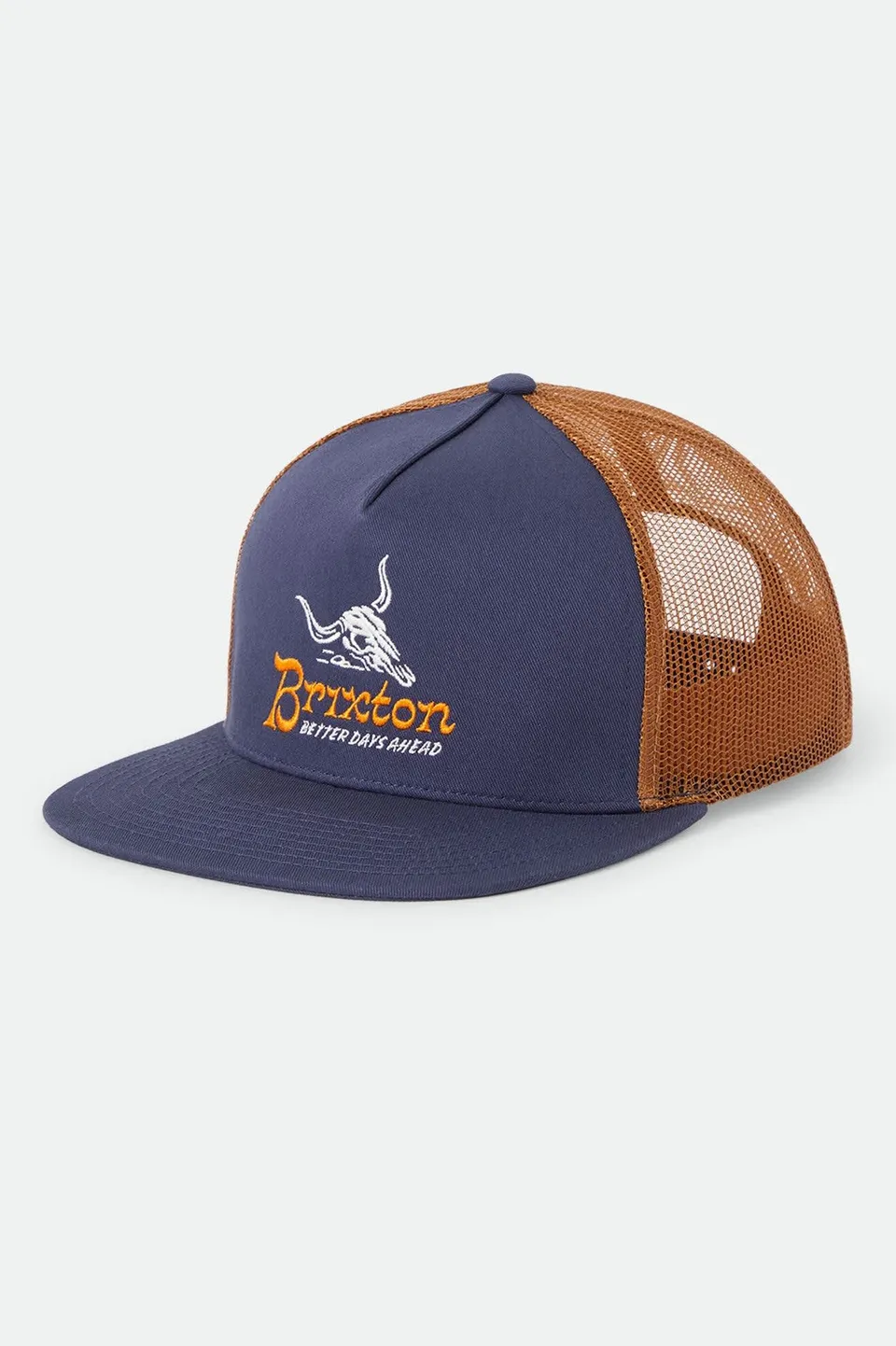 brixton-barren-netplus-trucker-cap-navy-brown-sugar image 1