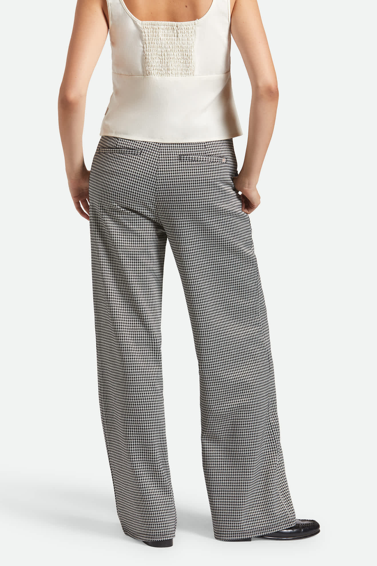 brixton-houndstooth-leisure-trouser-hose-winter-white-black image 4