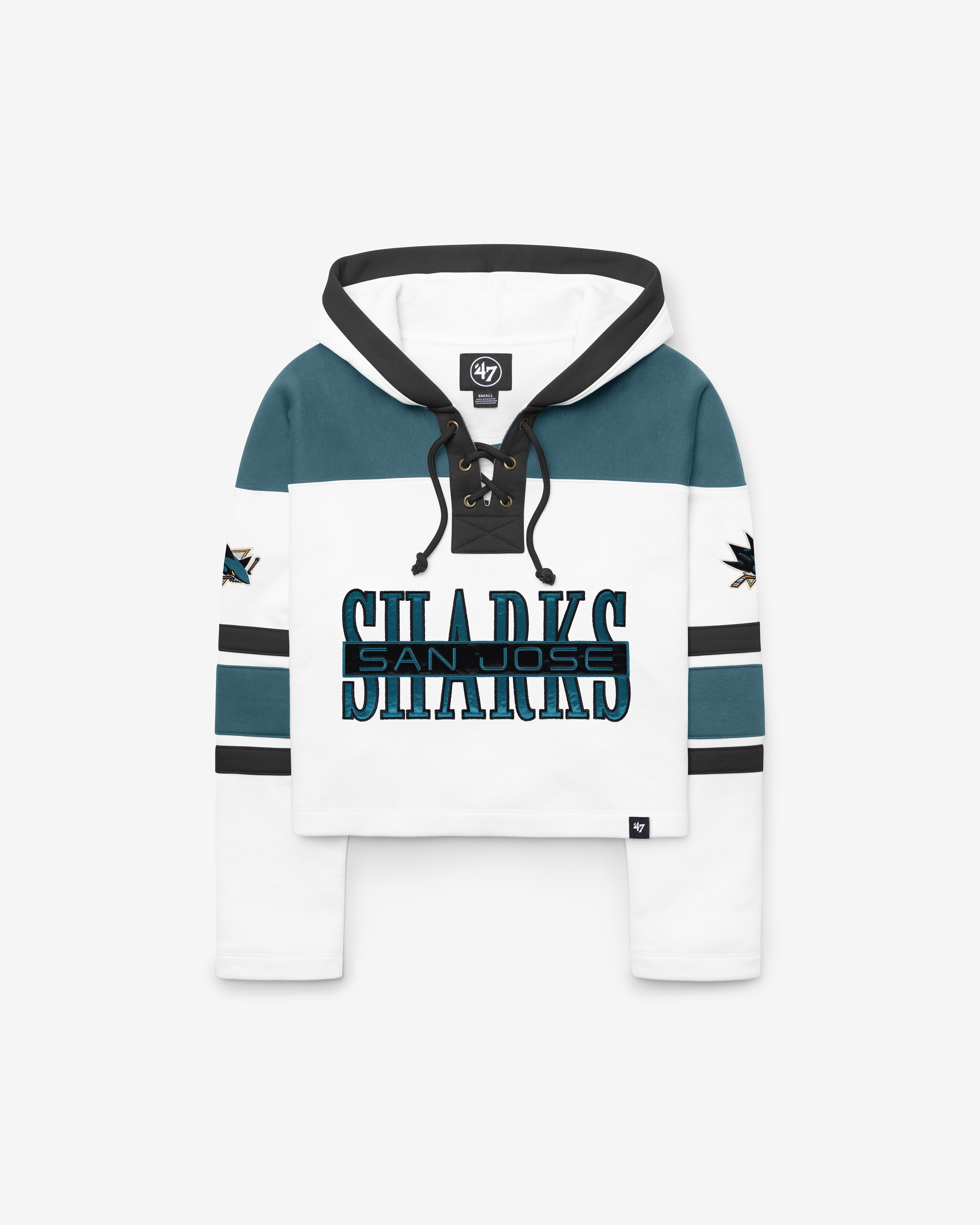 47-brand-lacer-hoodie-san-jose-sharks-wei-damen image 1