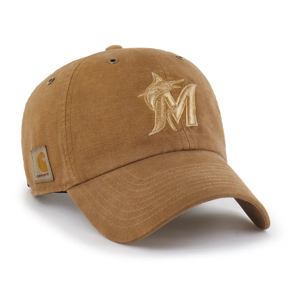 47-brand-clean-up-miami-marlins-cap-carhartt-braun image 1