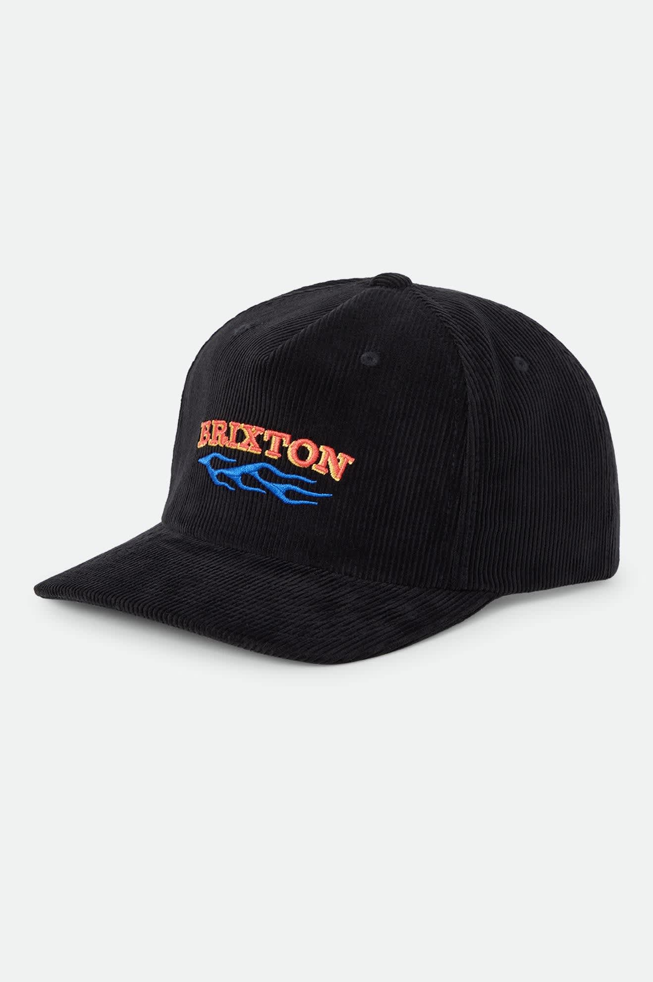 brixton-clifton-snapback-cap-cord-schwarz image 1
