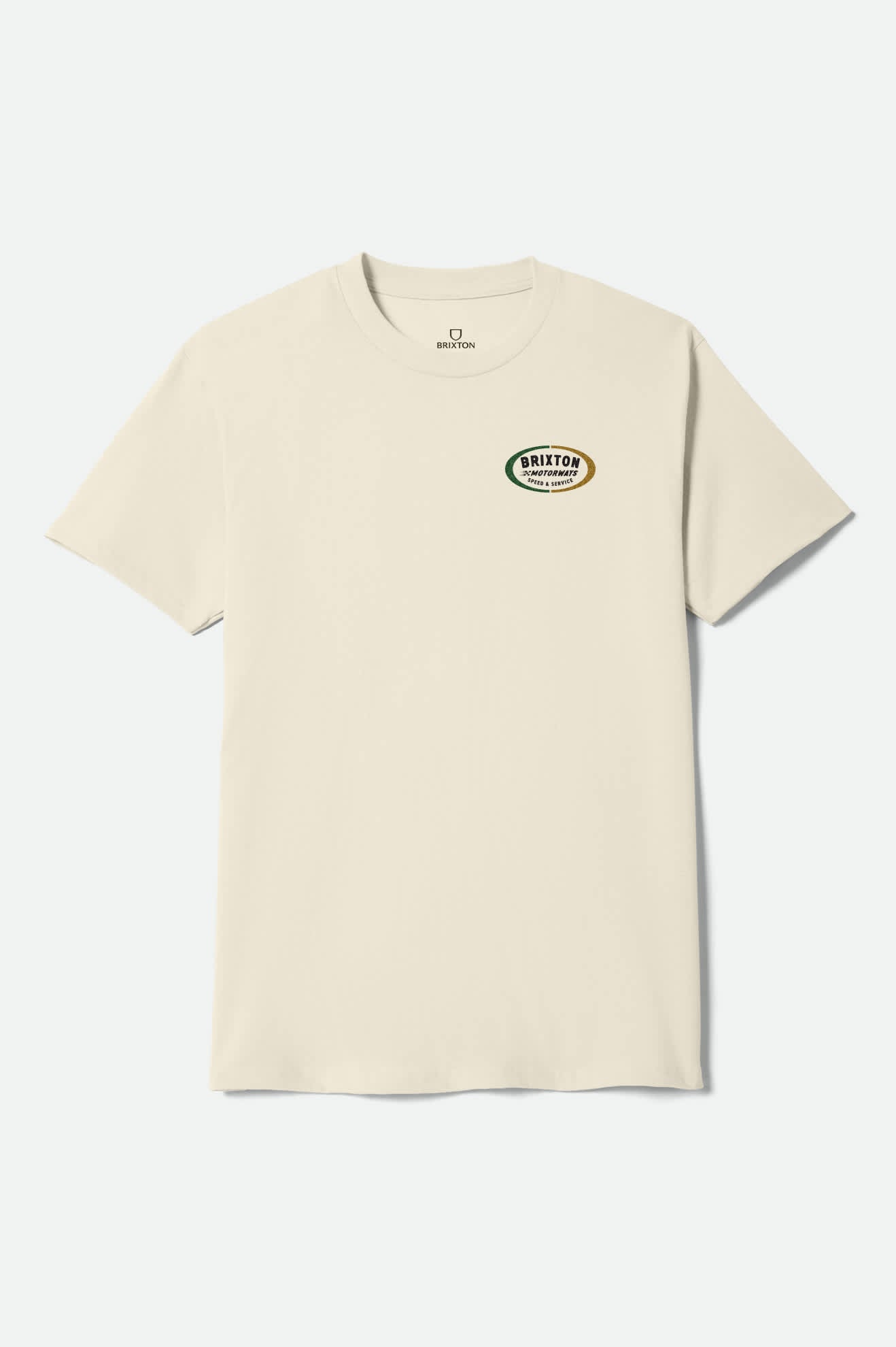 brixton-rhett-t-shirt-cream-herren-baumwolle-print image 2