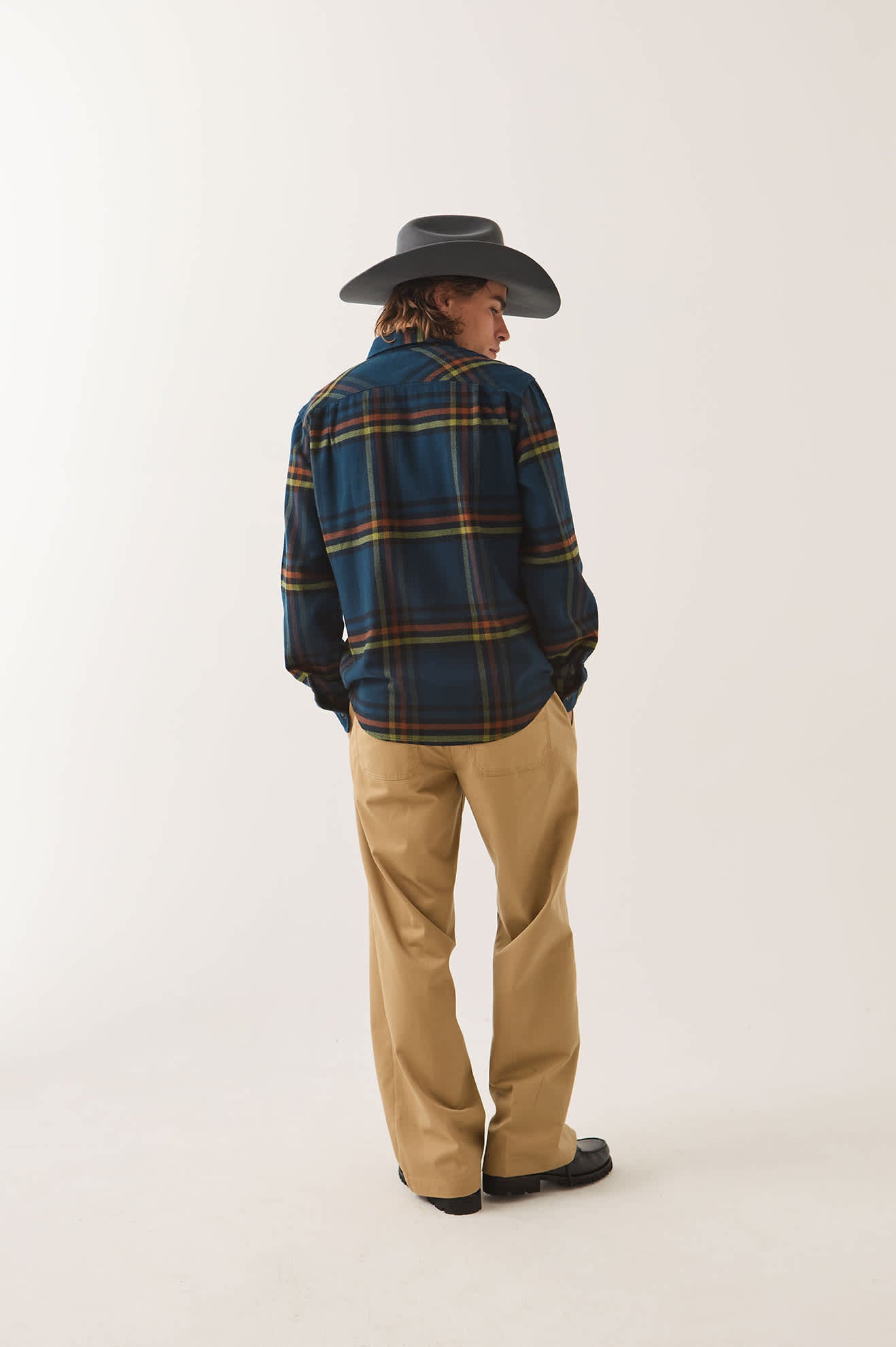 brixton-bowery-flannel-hemd-marine-blue image 3