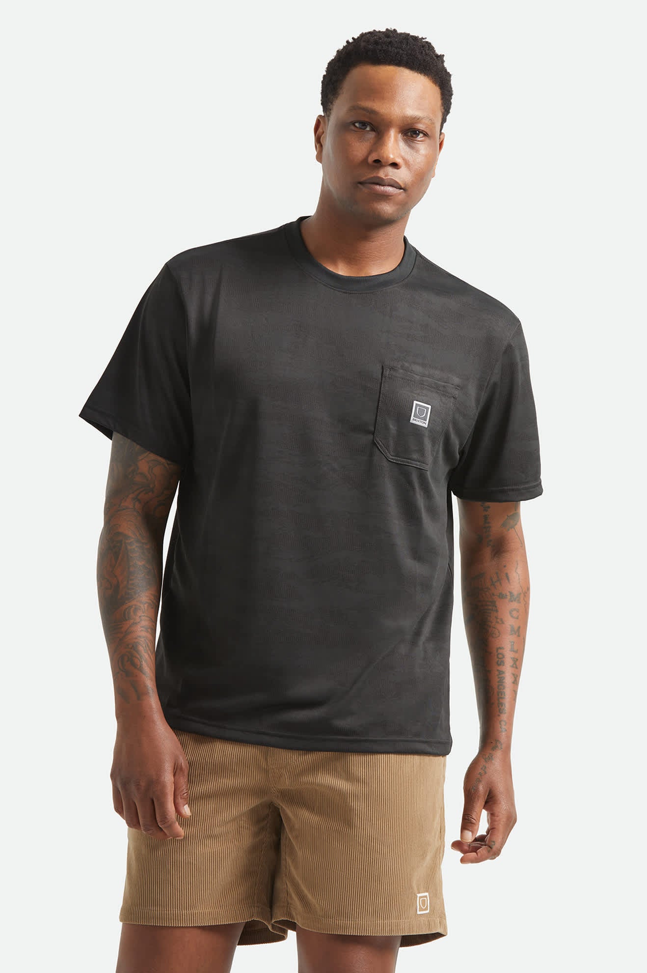 brixton-journey-pocket-t-shirt-black-tiger-camo image 2