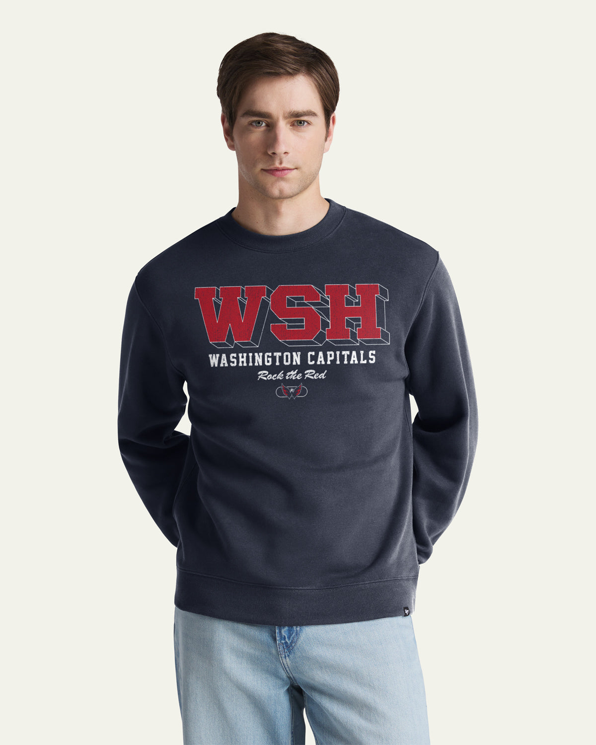 47-headline-crew-standing-tall-capitals-sweatshirt-herren-navy image 1