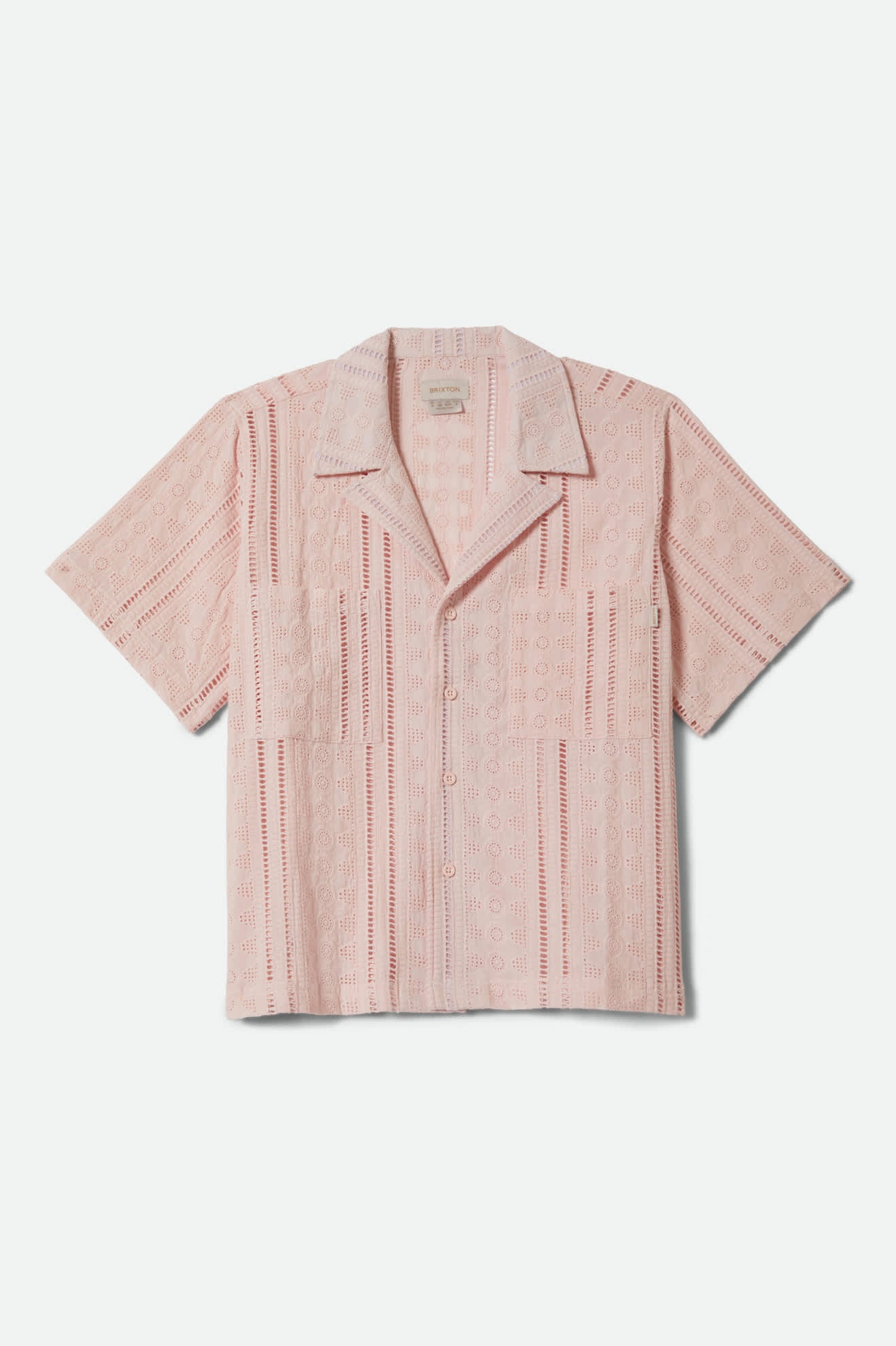 brixton-paradise-lounge-short-sleeve-hemd-chalk-pink-baumwolle image 2