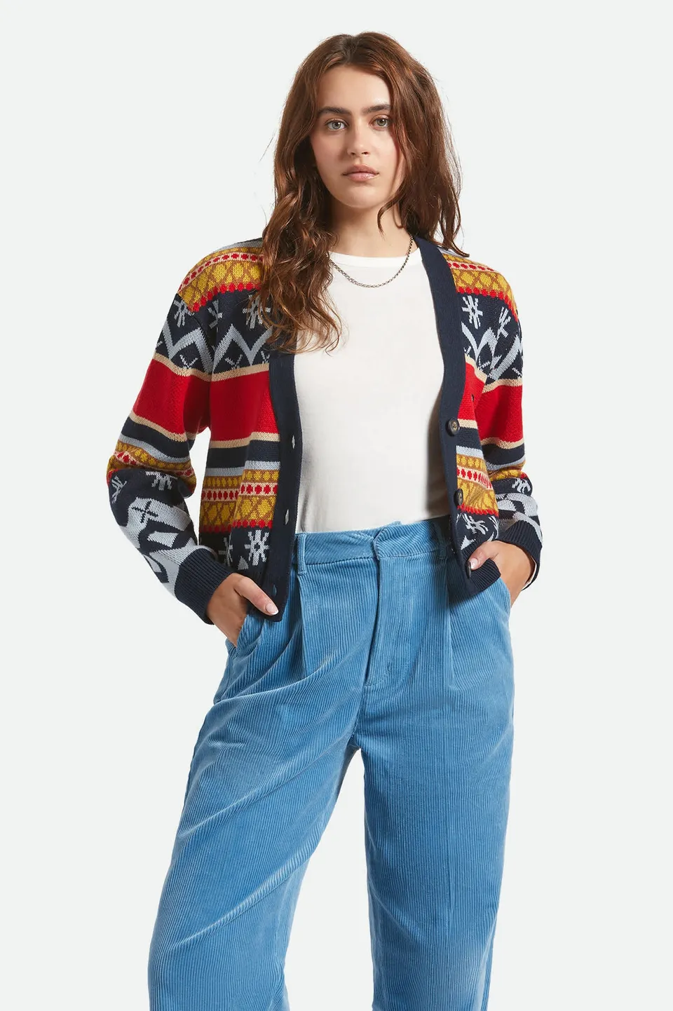 brixton-winter-racing-cardigan-multi-racing-stripe-baumwolle image 1