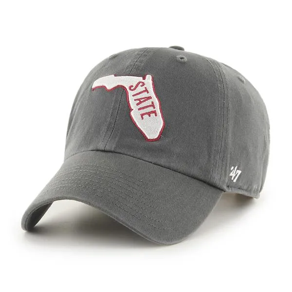 47-brand-clean-up-florida-state-seminoles-cap-charcoal-osf image 1