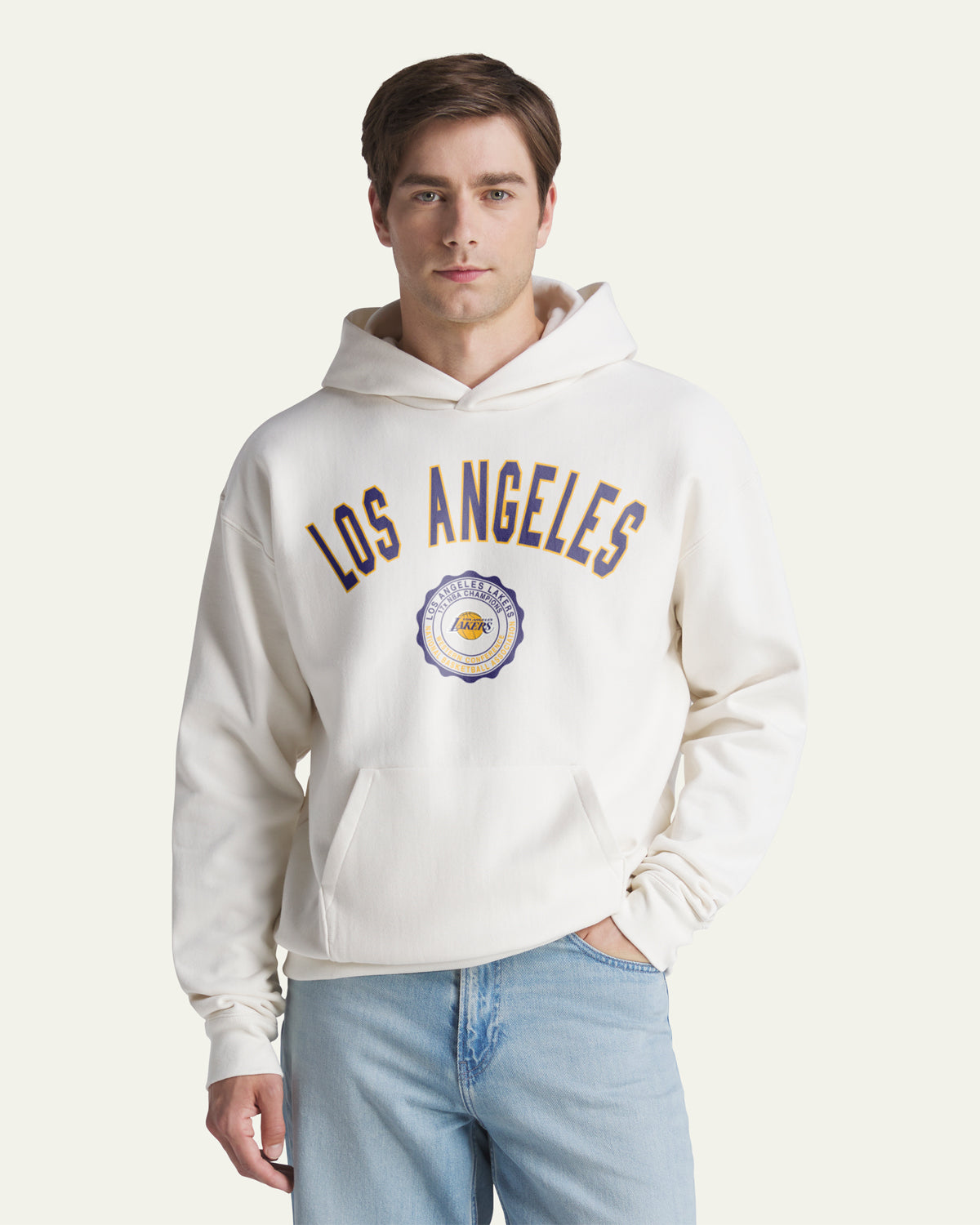 47-headline-lakers-hoodie-herren-sandstone-kapuzenpulli image 1