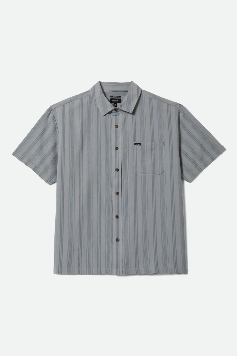 brixton-cru-stripe-dobby-kurzarmhemd-trooper-gestreift image 1