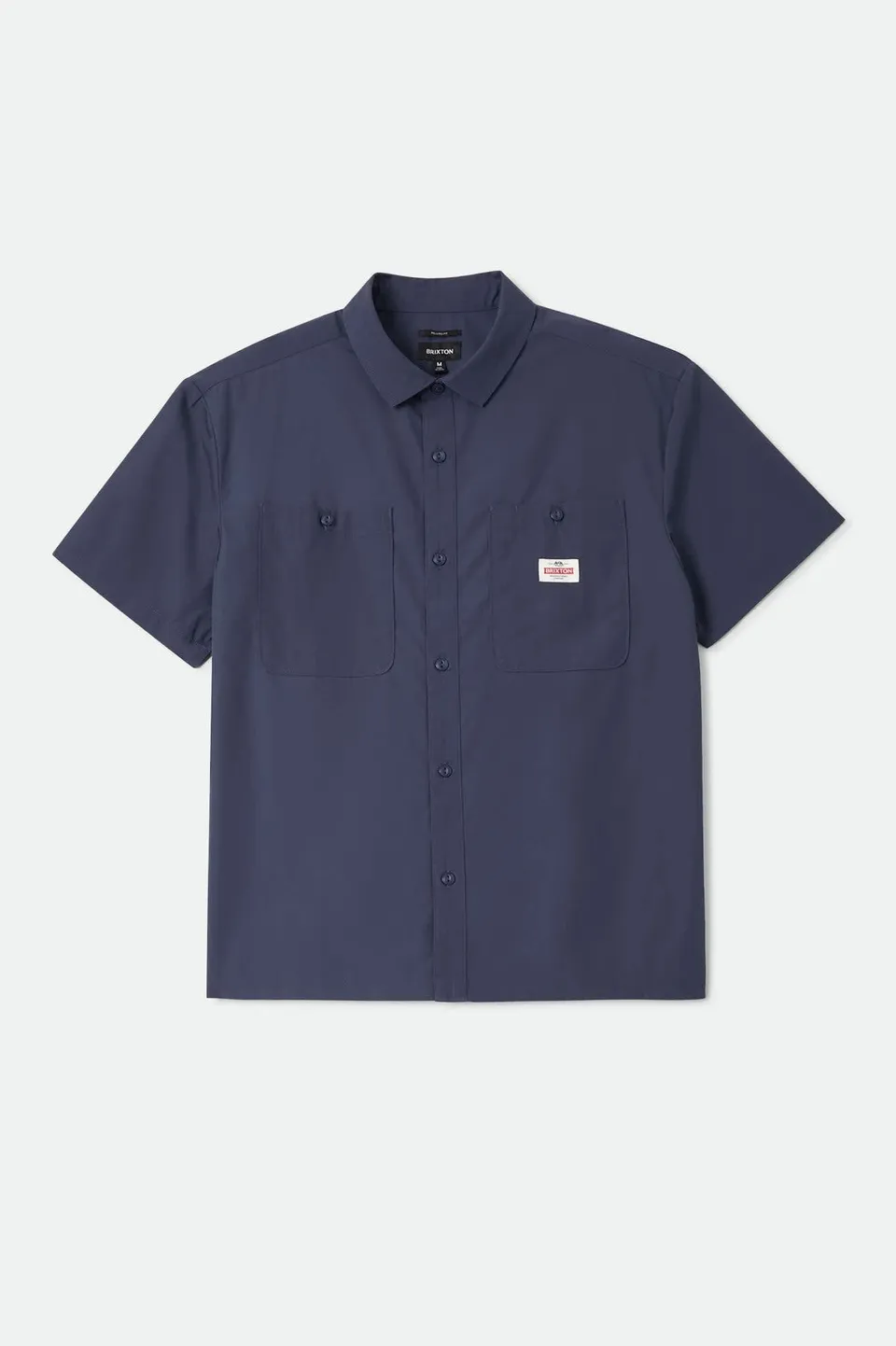 brixton-trademark-kurzarm-hemd-washed-navy-twill image 1