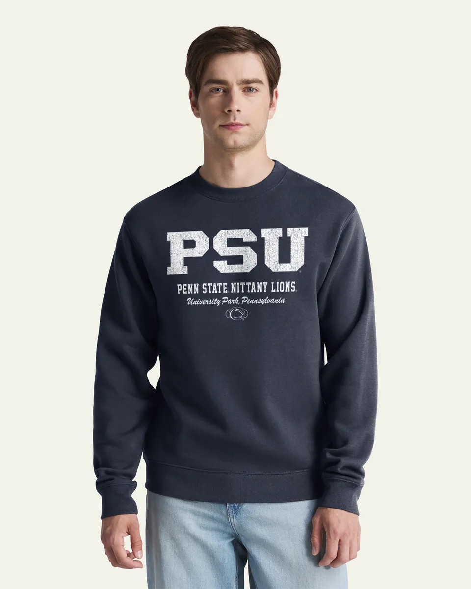 47-brand-everyday-crew-penn-state-sweatshirt-navy-baumwoll-fleece image 1