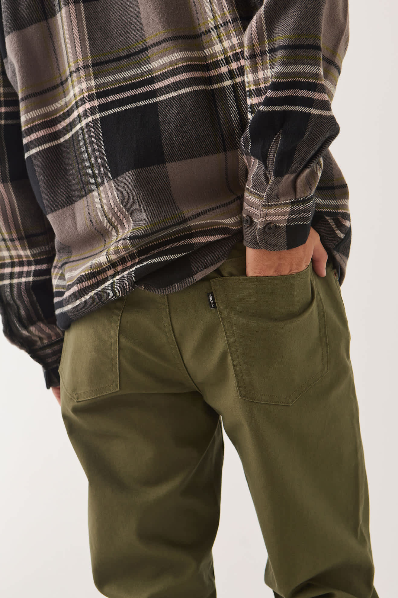 brixton-builders-5-pocket-hose-dark-olive-stretch image 5