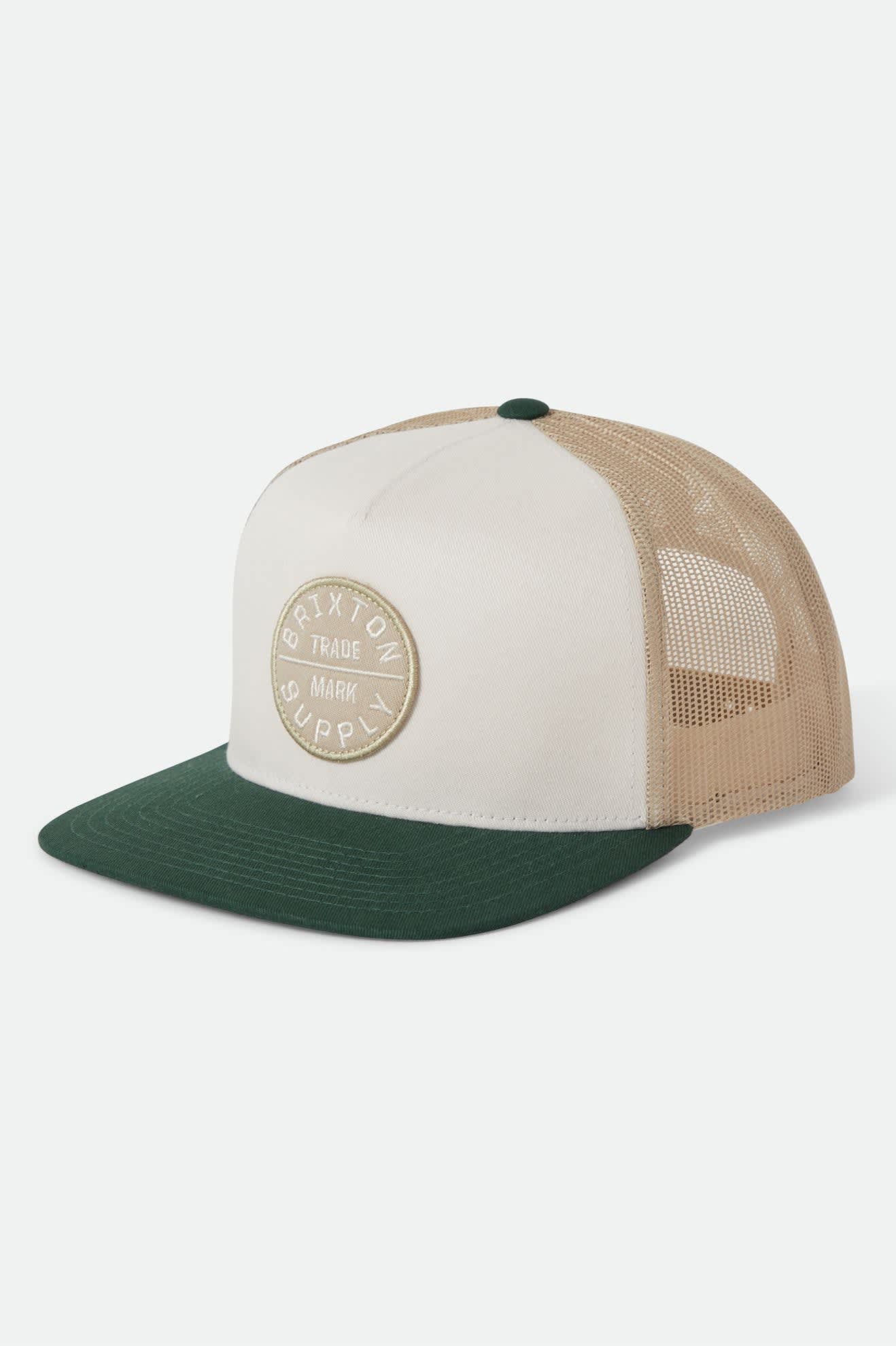 brixton-oath-trucker-cap-off-white-green-sand-mesh image 1