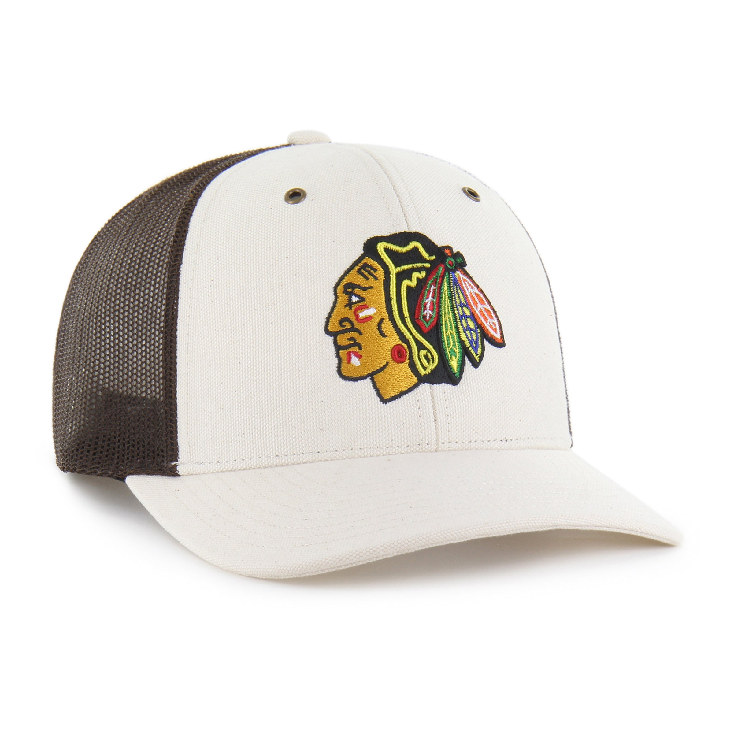 47-brand-47-trucker-chicago-blackhawks-cap-natural-snapback image 4