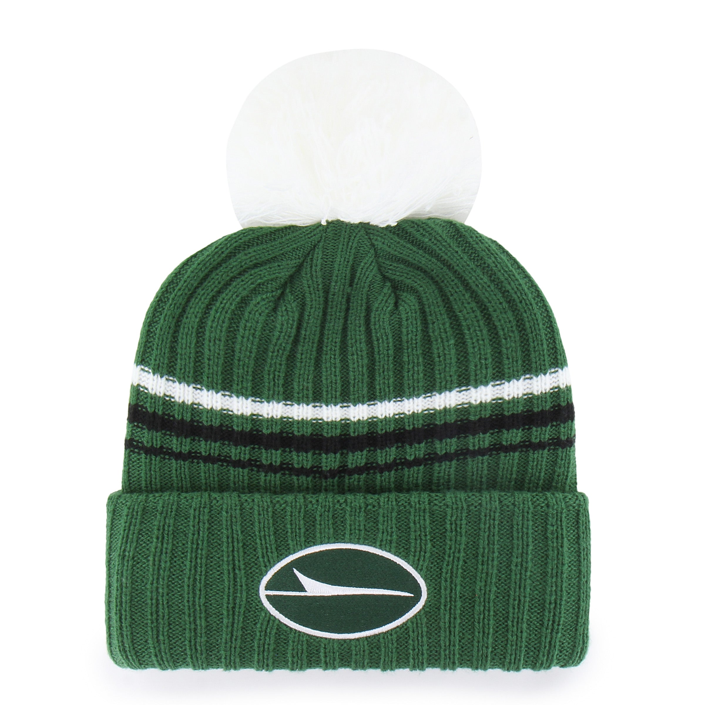 47-knits-fuzzy-script-beanie-new-york-jets-gr-n-damen image 2