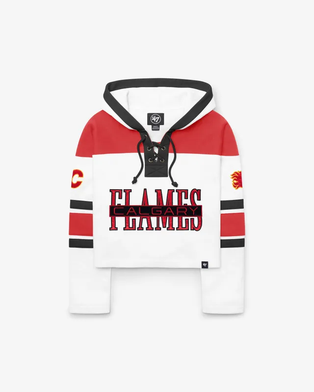 47-brand-lacer-calgary-flames-cropped-hoodie-white-wash image 1