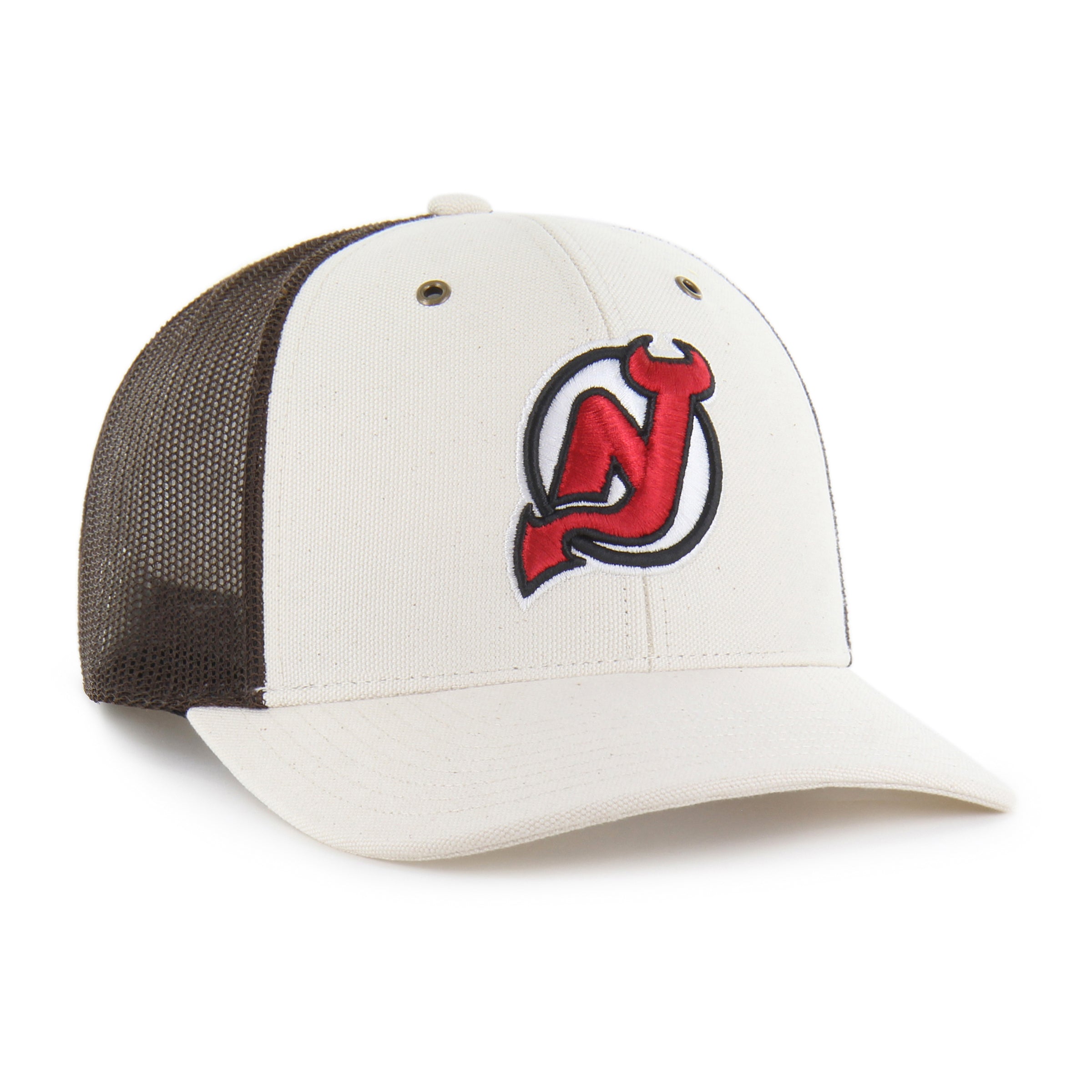 47-brand-devils-carhartt-undyed-trucker-cap-natural image 4