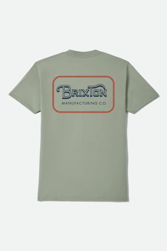 brixton-grade-t-shirt-desert-green-print-baumwolle image 1