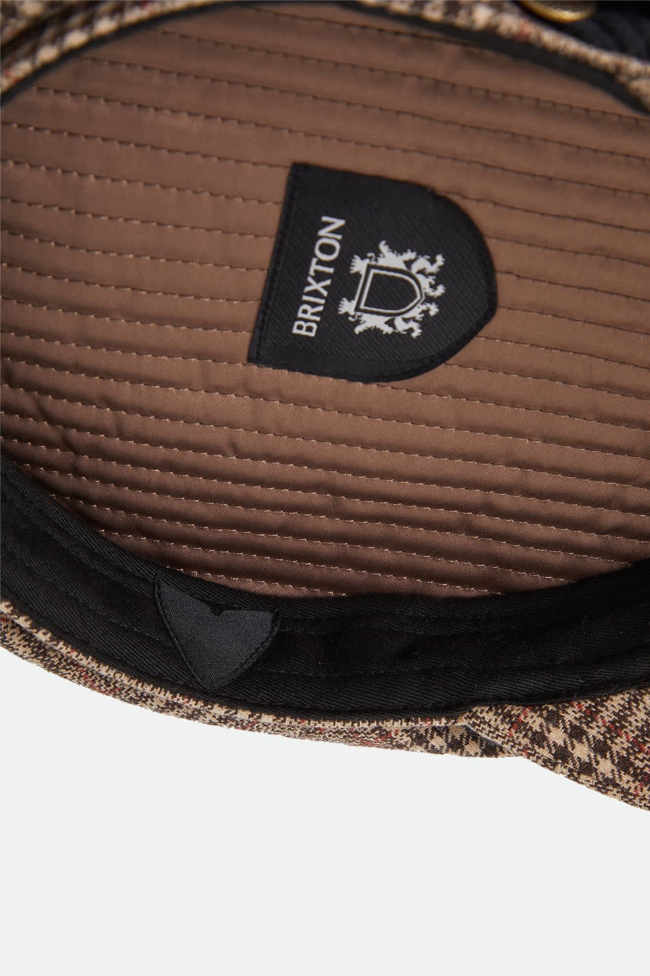 brixton-fiddler-fisherman-cap-schieberm-tze-kariert-braun image 7