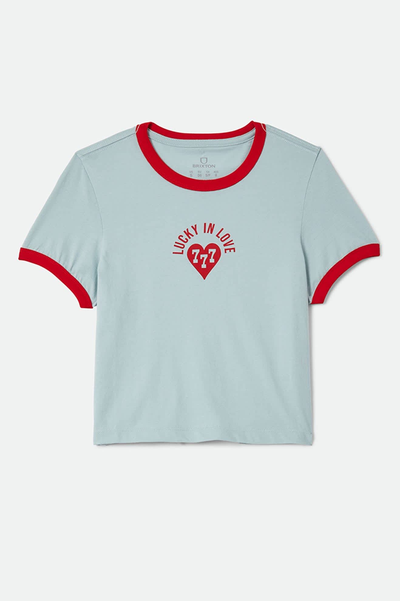 brixton-lucky-in-love-baby-t-shirt-sea-grass-rot image 2