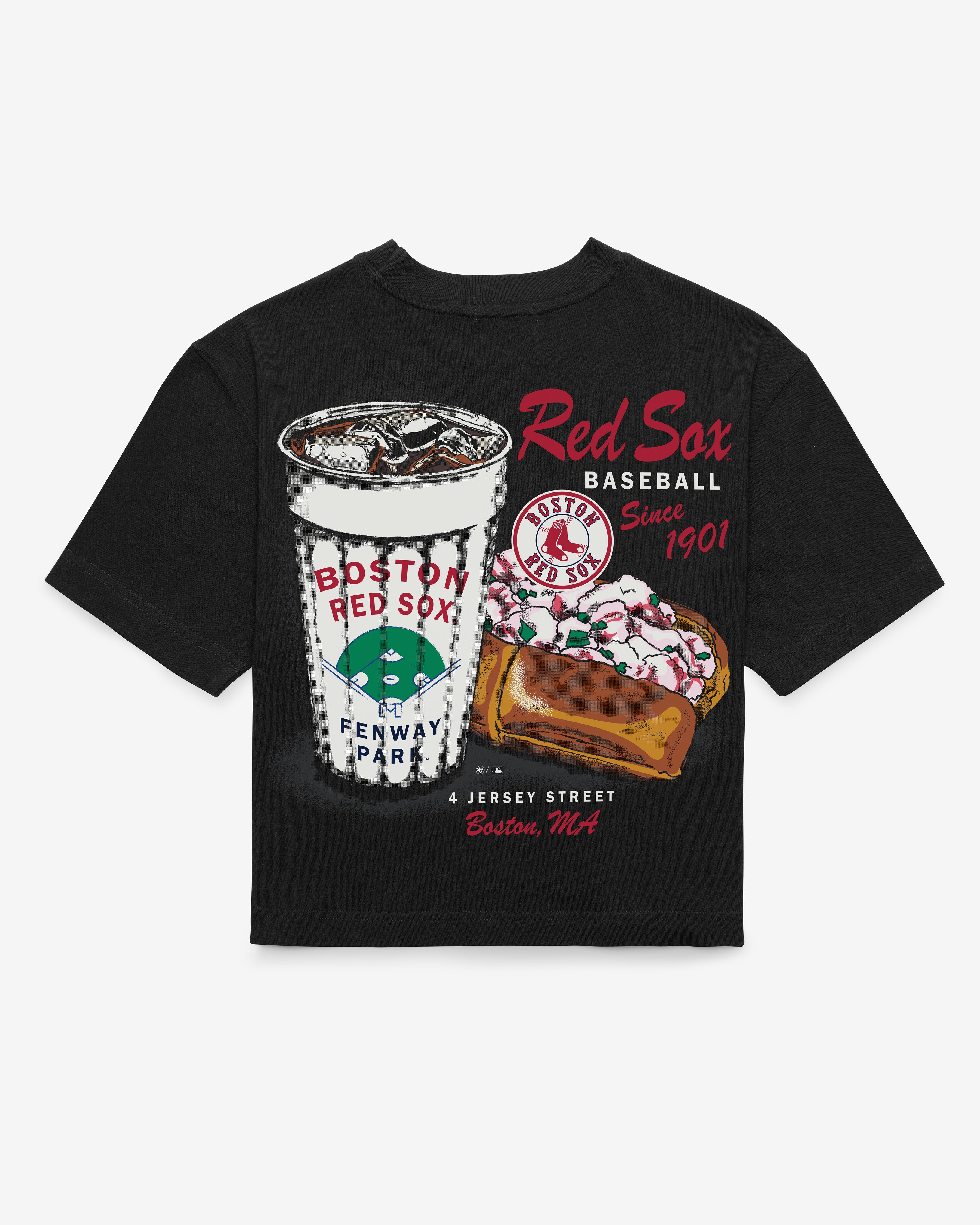 47-reed-city-boston-red-sox-t-shirt-flint-black-cropped-baumwolle image 3