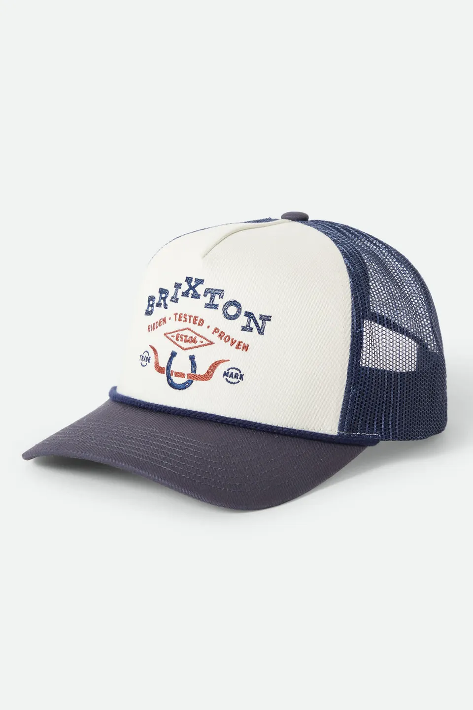 brixton-beekman-netplus-trucker-cap-off-white-navy-verstellbar image 1