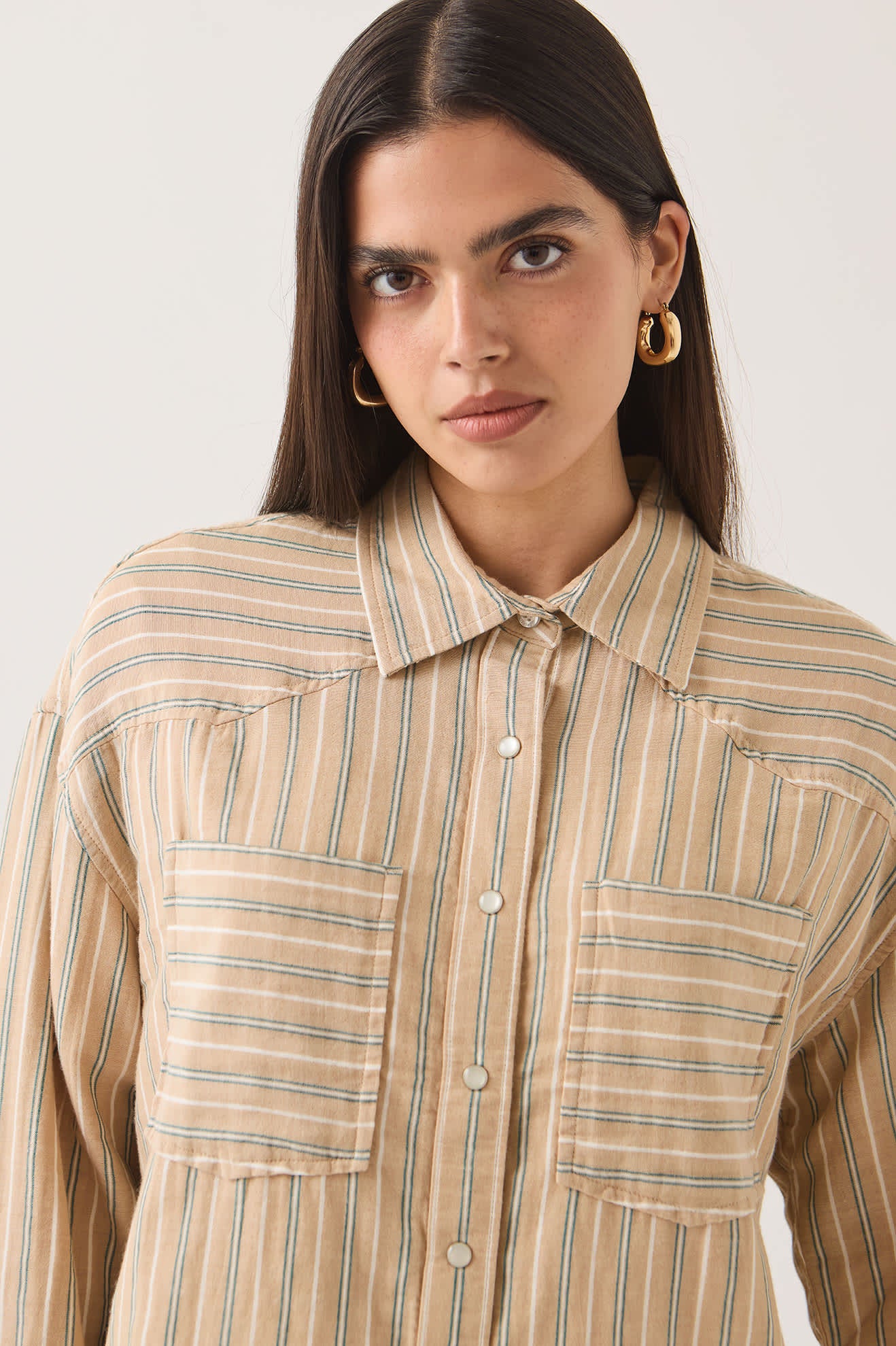 brixton-wayne-damenhemd-sand-stripe-langarm image 5