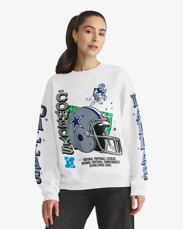 47-brand-headline-crew-cowboys-sweatshirt-white-wash image 1