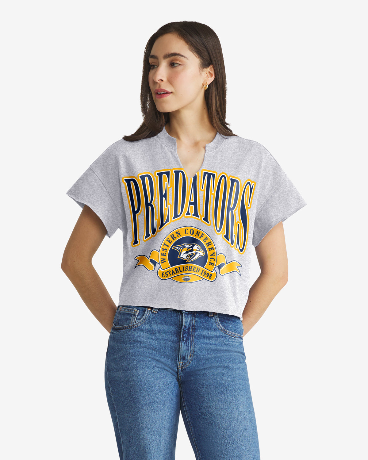 47-headline-crew-nashville-predators-t-shirt-damen-quartz-grey image 1