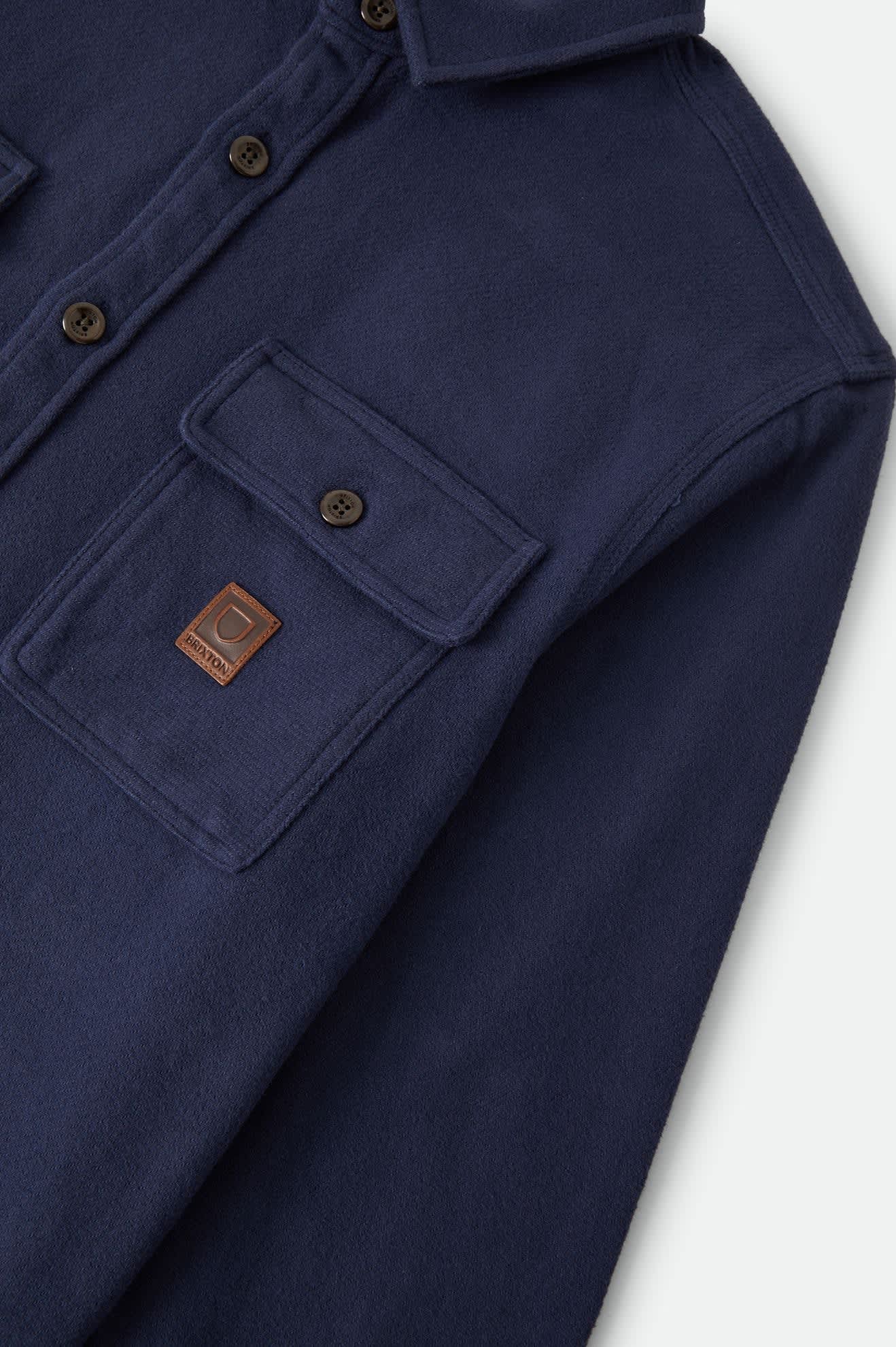 brixton-bowery-heavyweight-flanellhemd-washed-navy-wolle image 7