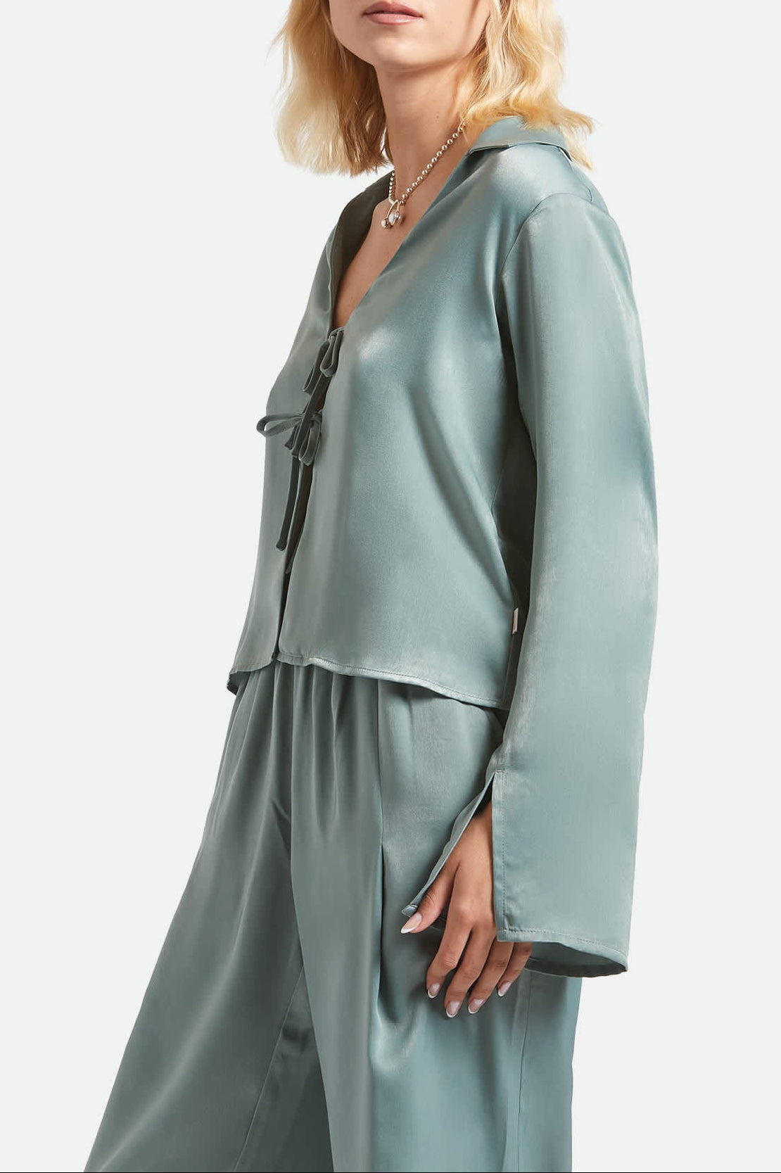 brixton-soho-silky-top-damen-top-blue-green-shine image 3