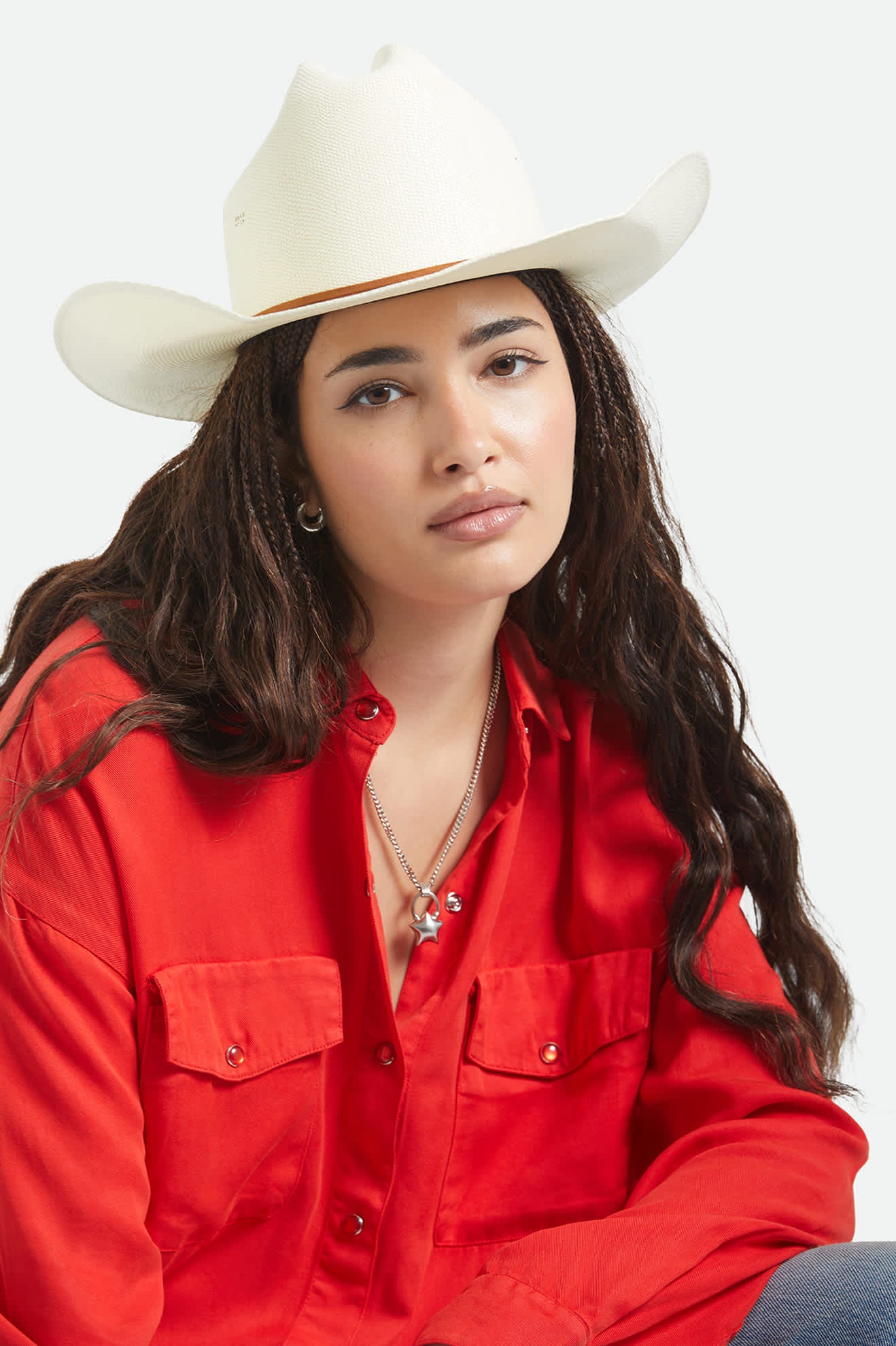 brixton-laredo-cowboyhut-bone-bangora-stroh image 3