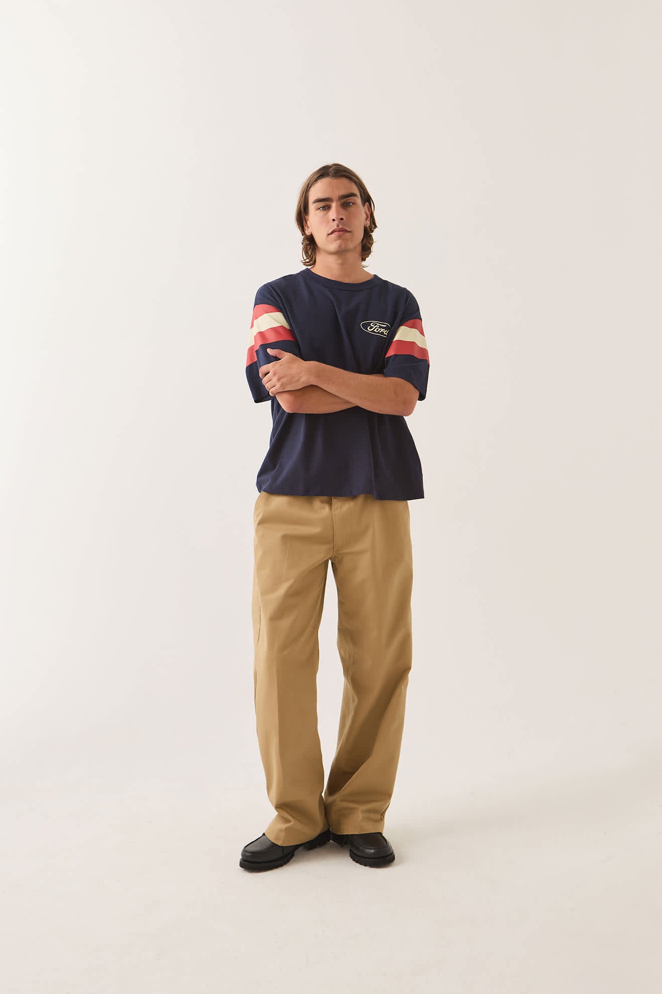 brixton-ford-built-tough-jersey-t-shirt-navy-baumwolle image 2