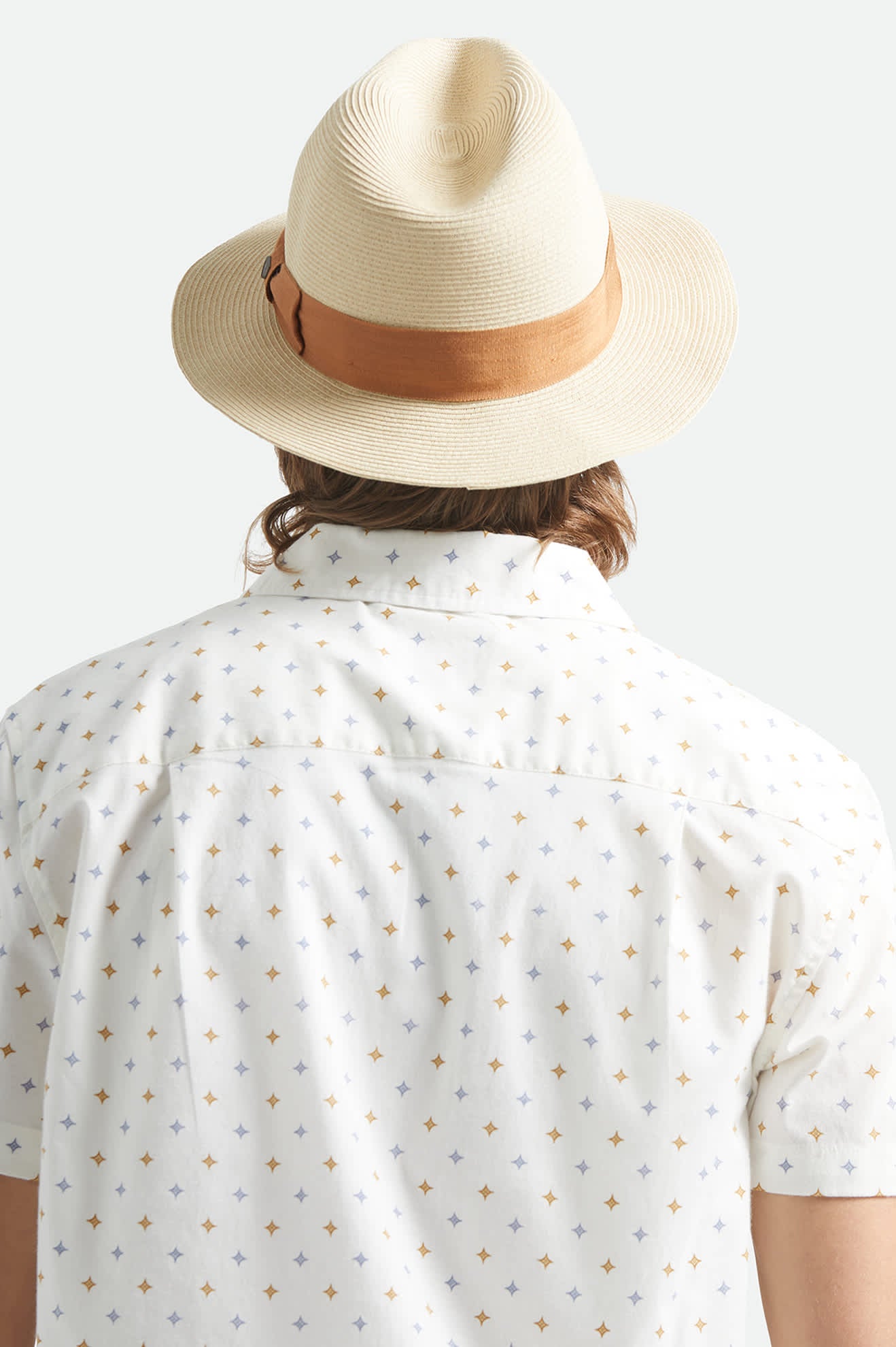 brixton-roma-straw-fedora-hut-natural-bronze-packable-stroh image 4