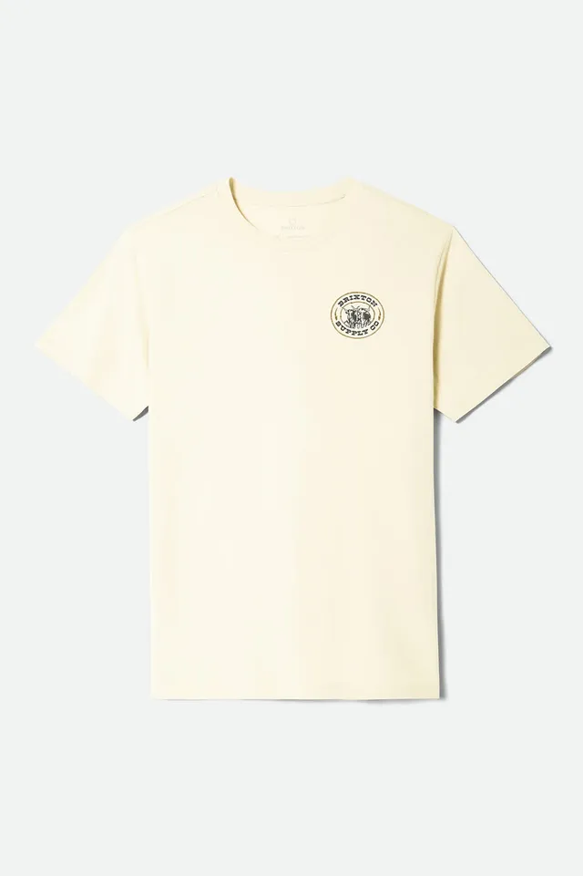 brixton-steele-t-shirt-herren-creme-100-baumwolle image 1