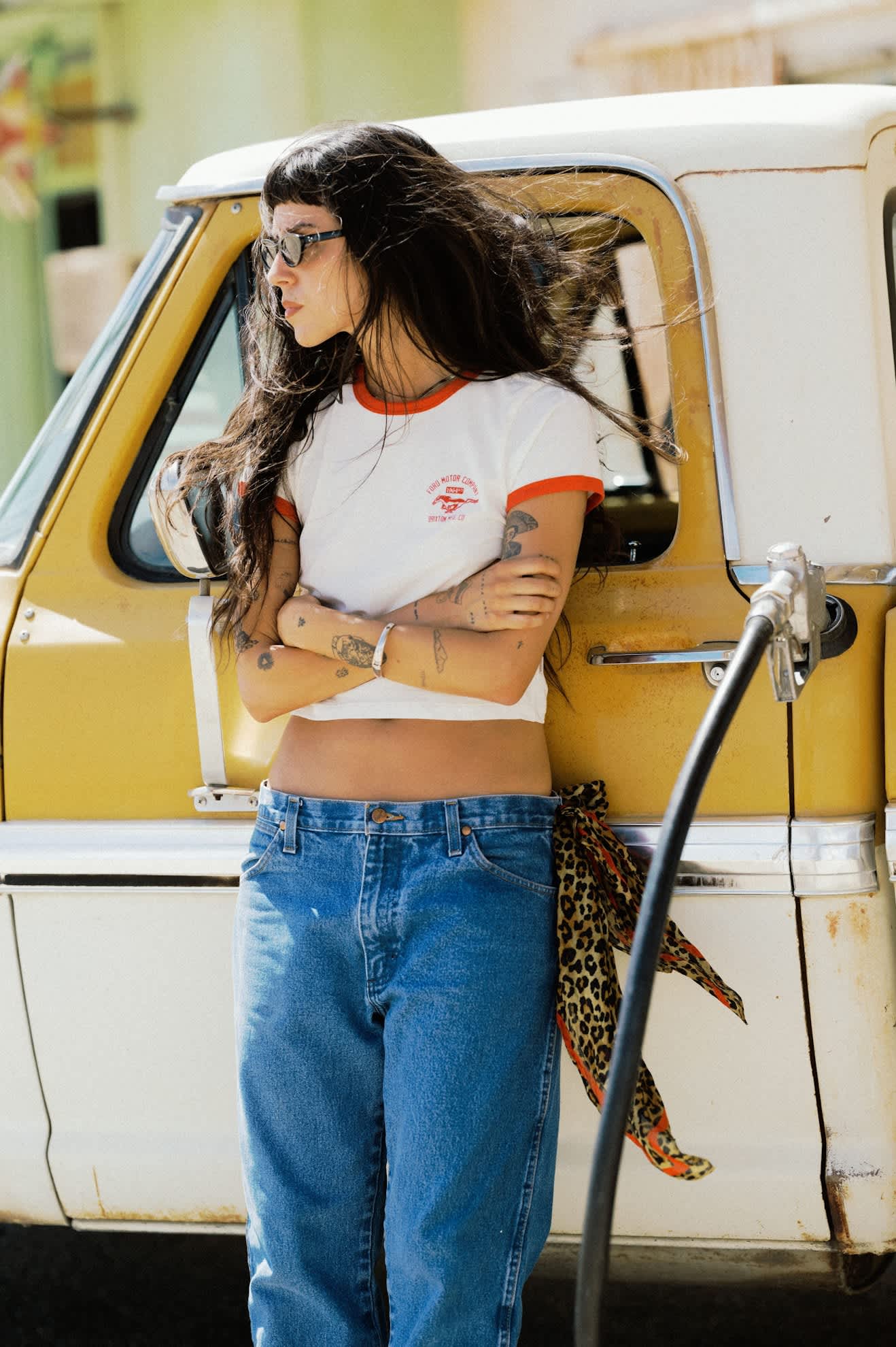 brixton-ford-mustang-baby-ringer-t-shirt-wei image 8