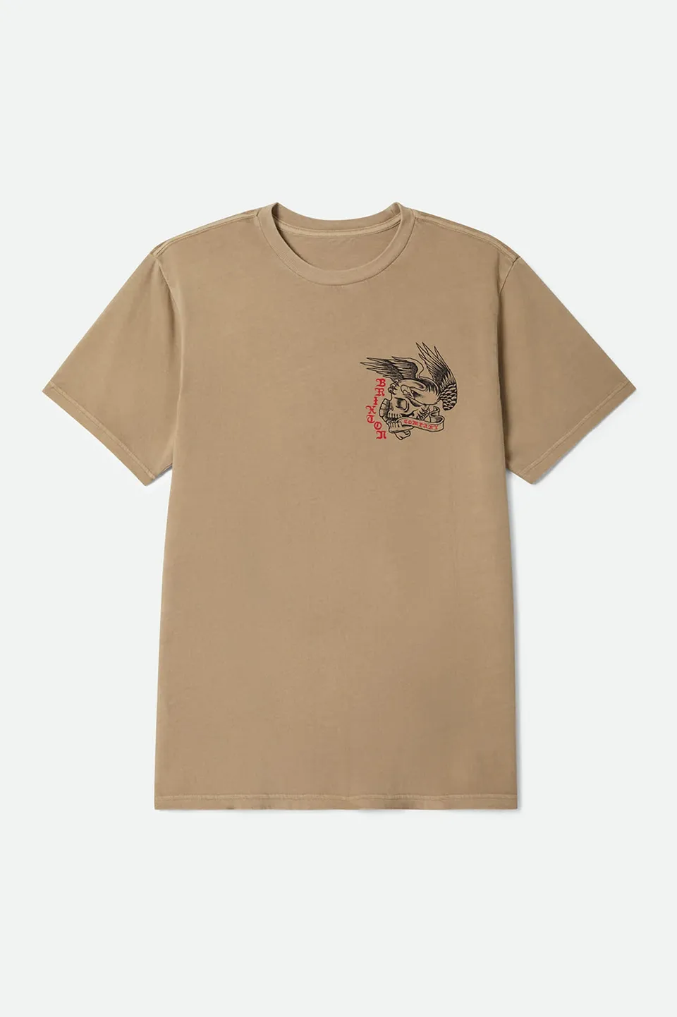 brixton-wolcott-t-shirt-timeless-taupe-worn-wash-herren image 1