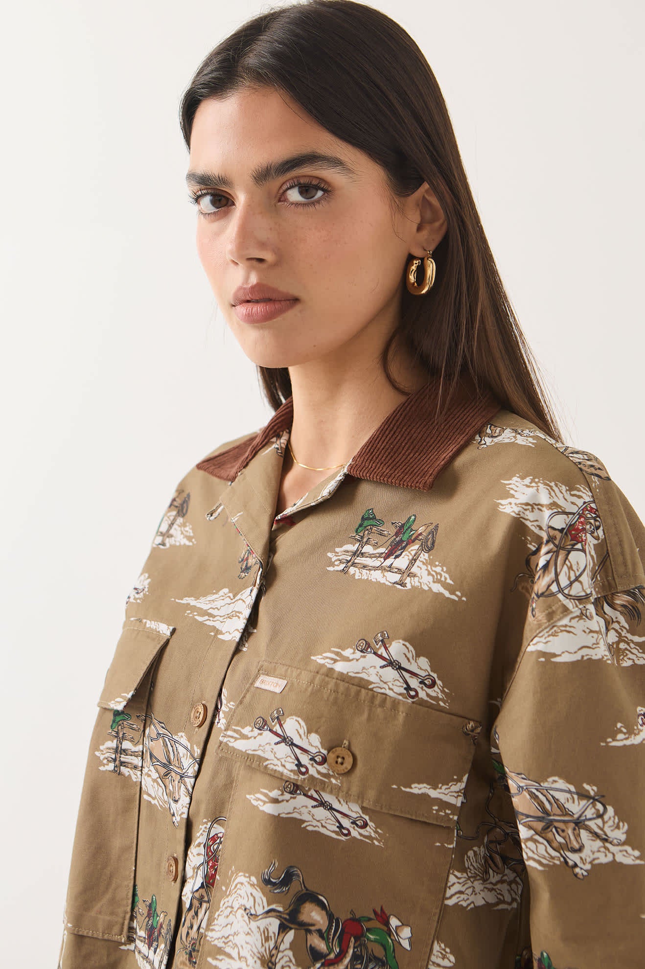 brixton-utopia-overshirt-mid-century-cowboy-print-baumwolle image 5
