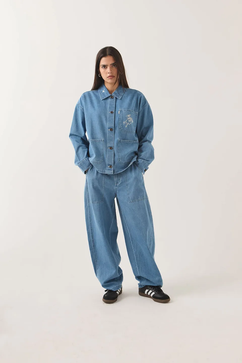 brixton-barn-jacket-damen-jacke-light-stone-wash image 1