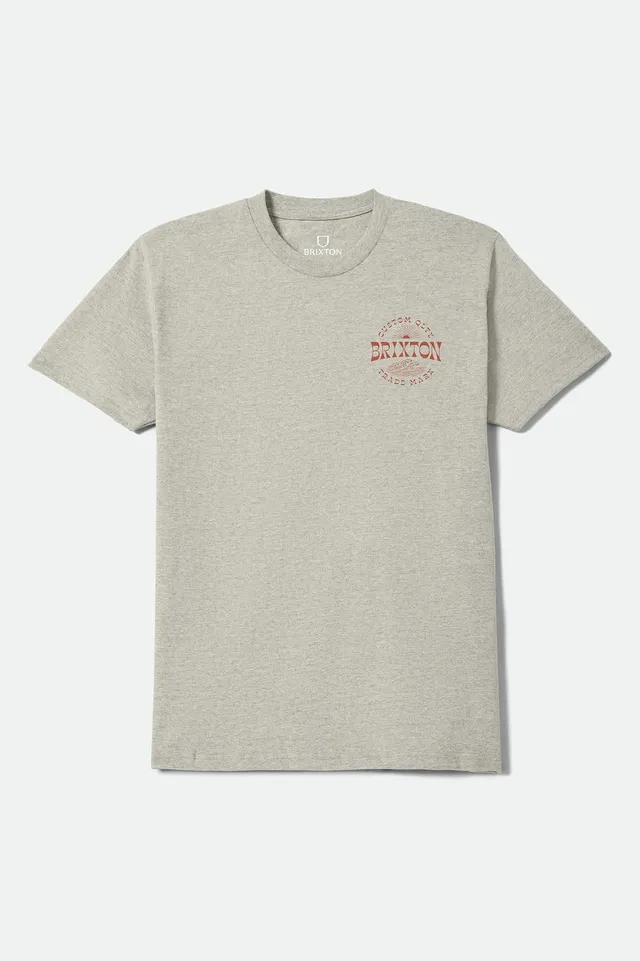 brixton-current-standard-t-shirt-silver-grey-print-baumwolle image 1