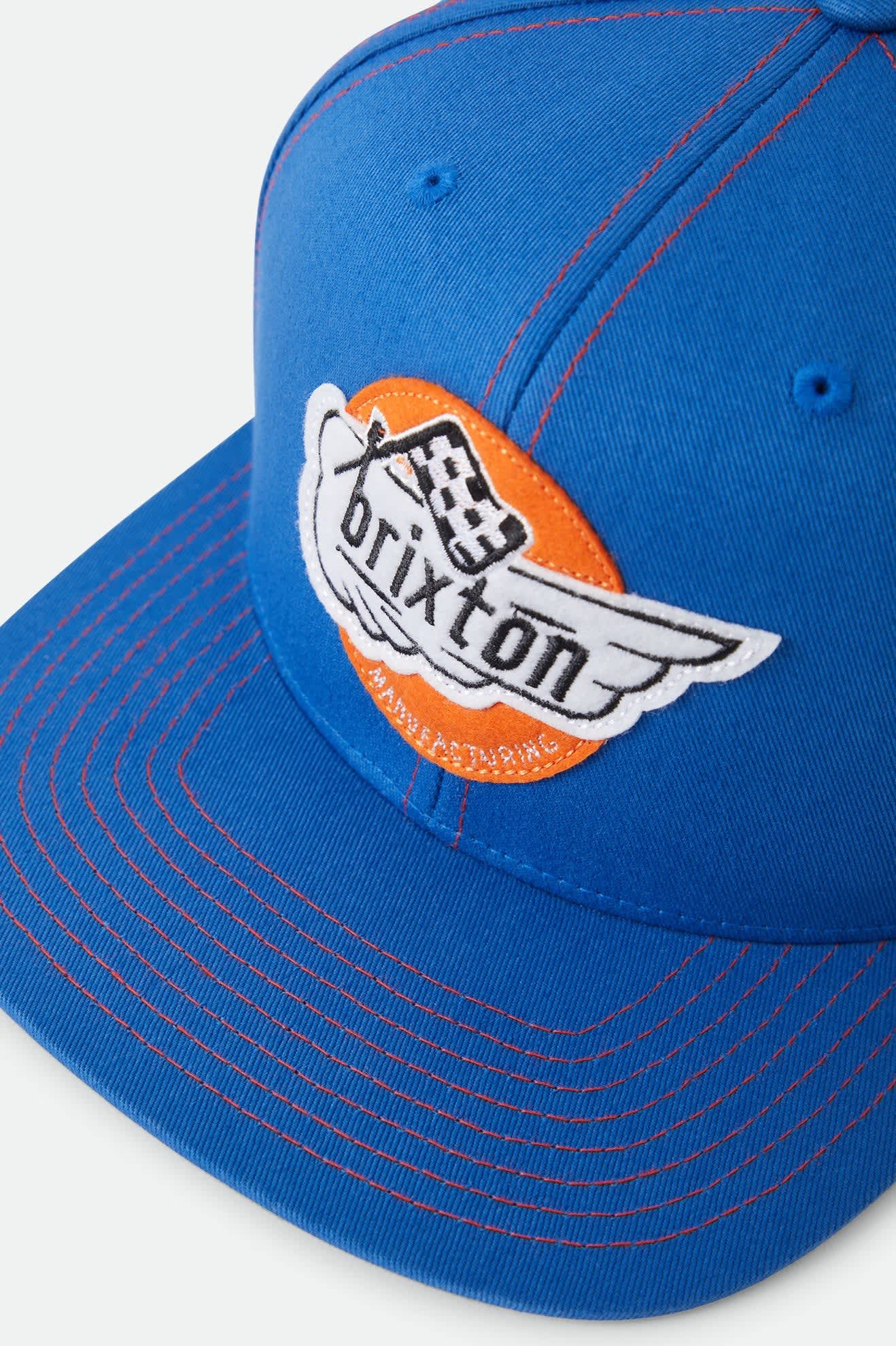 brixton-heyward-snapback-cap-electric-indigo-baumwolle image 3