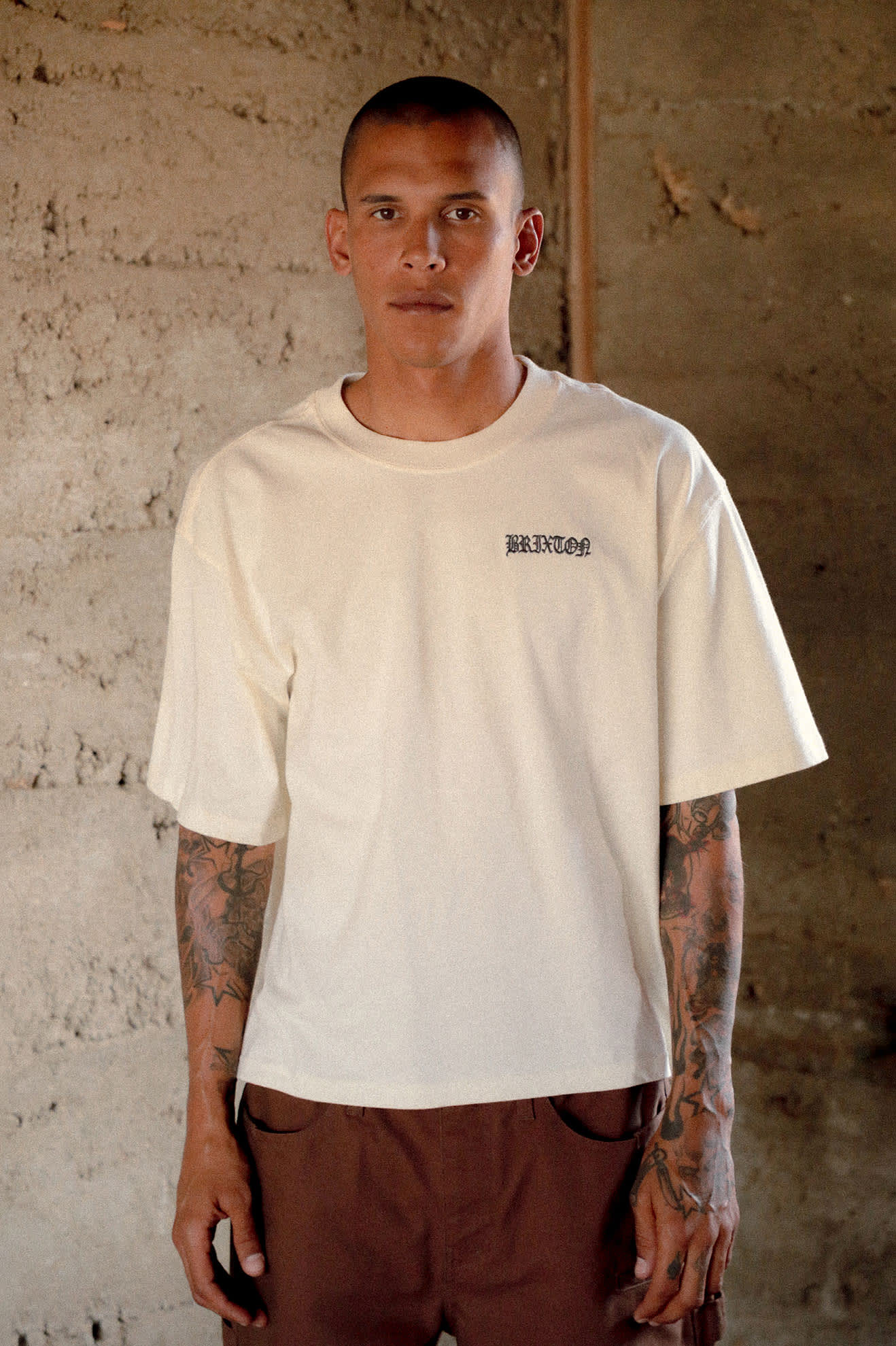brixton-serrano-boxed-crop-t-shirt-cream-baumwolle image 6